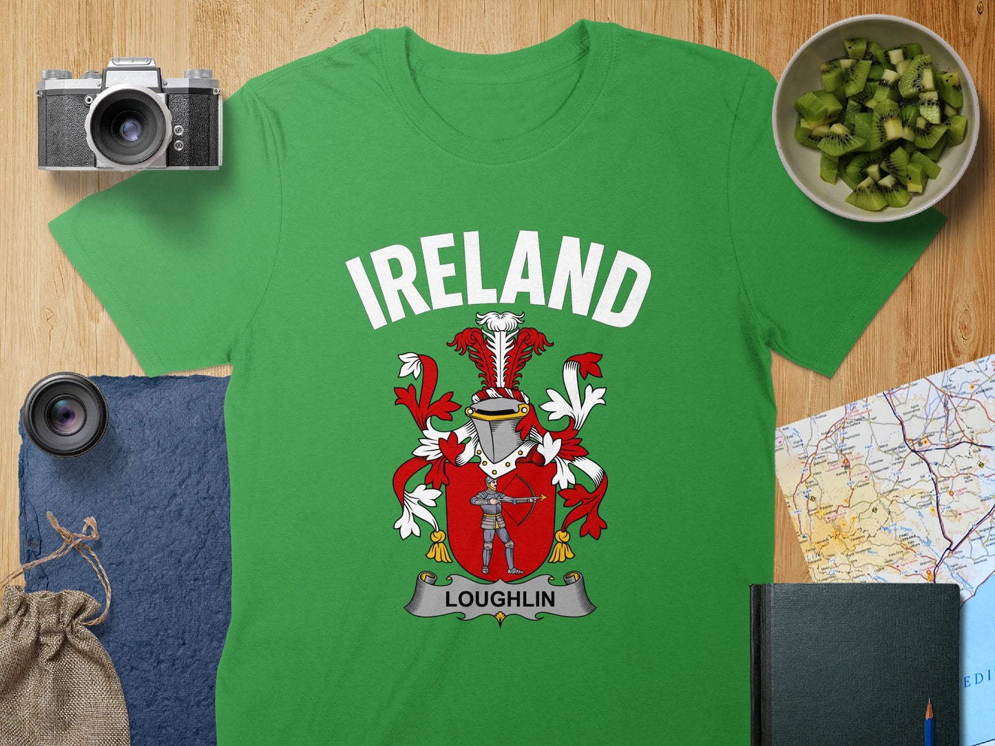 Ireland Loughlin Red White Green Graphic T-Shirt