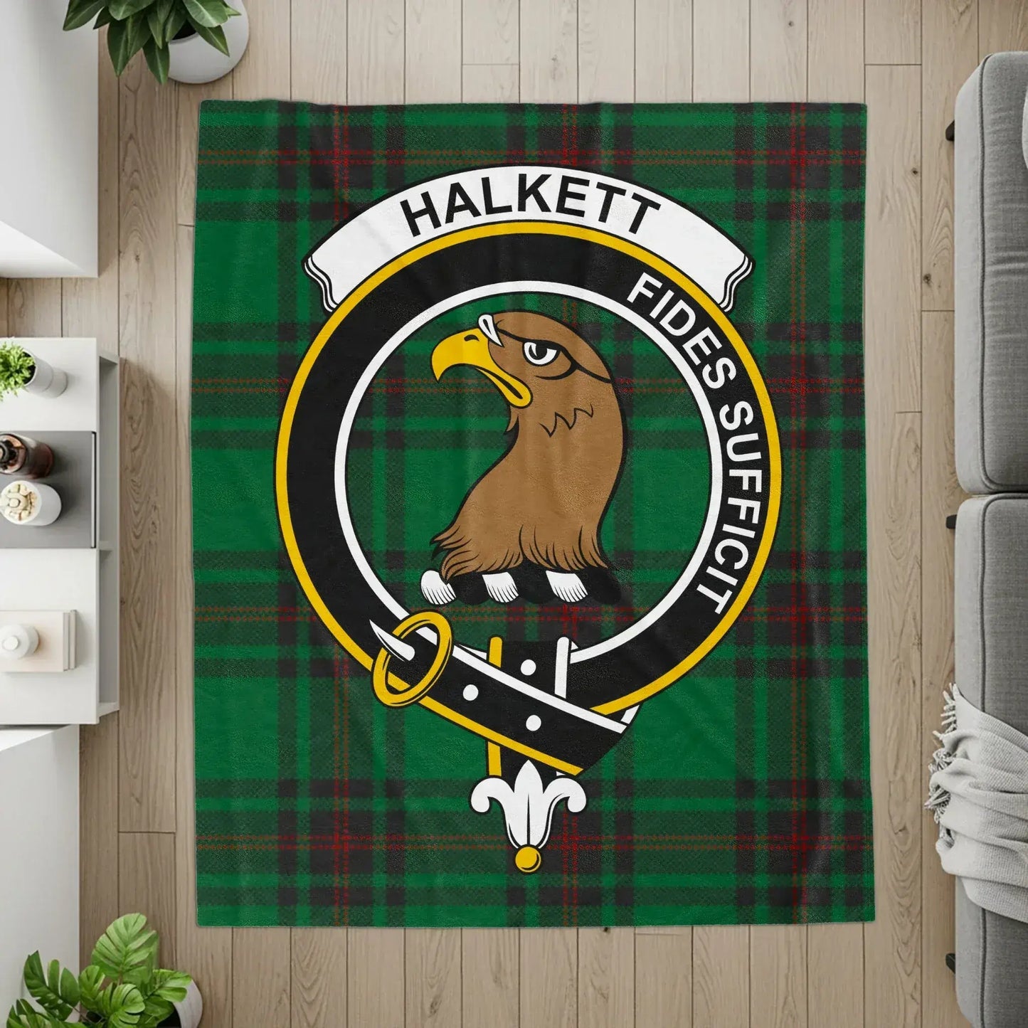 Halkett Fides Sufficit Eagle Emblem Tartan Blanket product