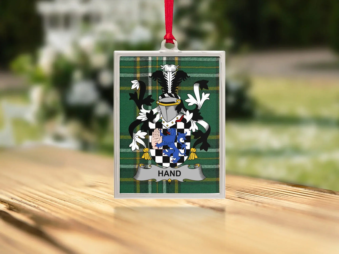Hand Family Crest Ornament Christmas Tree Decoration product