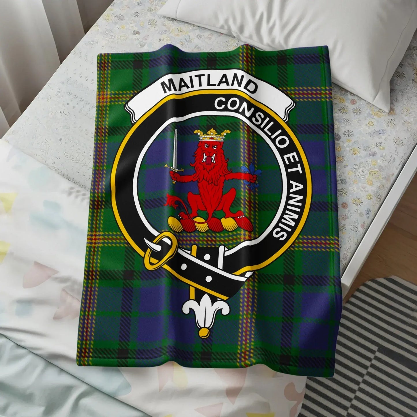 Maitland Consilio et Animis Tartan Lions Blanket product