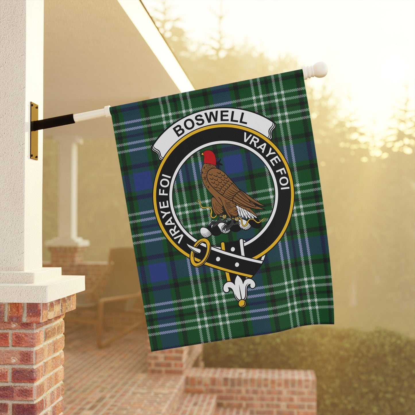 Boswell Clan Scottish Tartan Garden Flag
