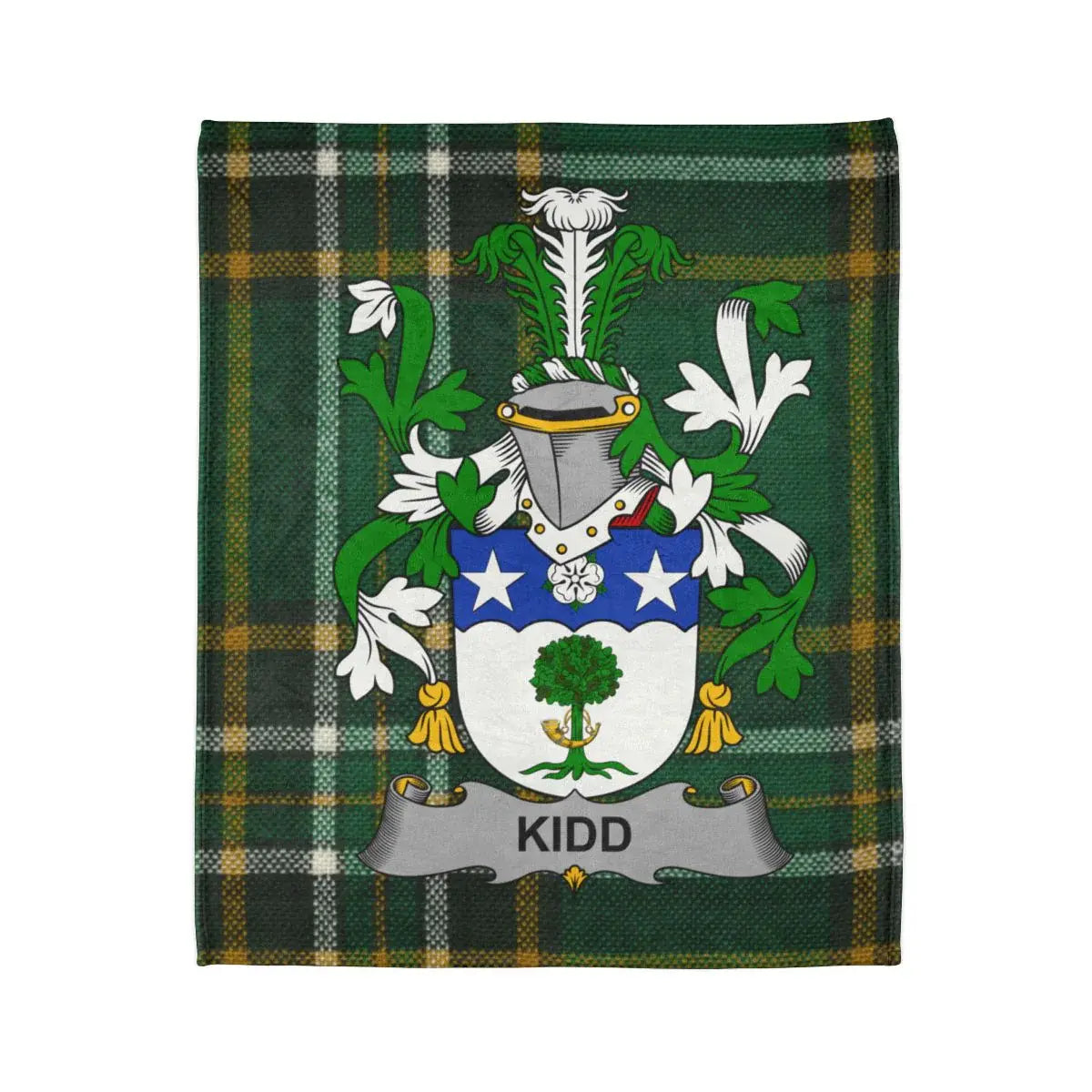 Kidd Crest and Tartan Design Accent Blanket product