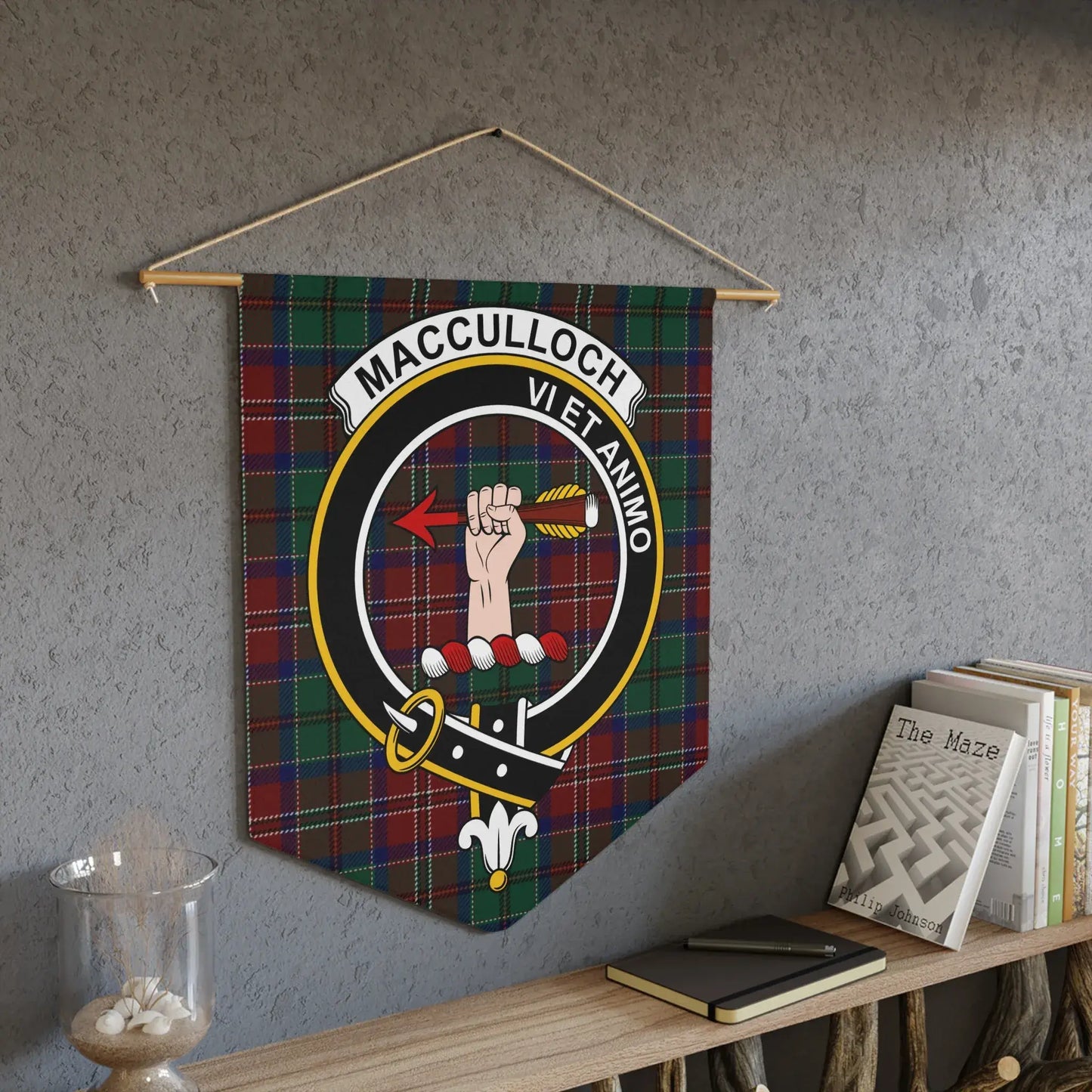 Clan MacCulloch Crest Tartan Wall Hanging product