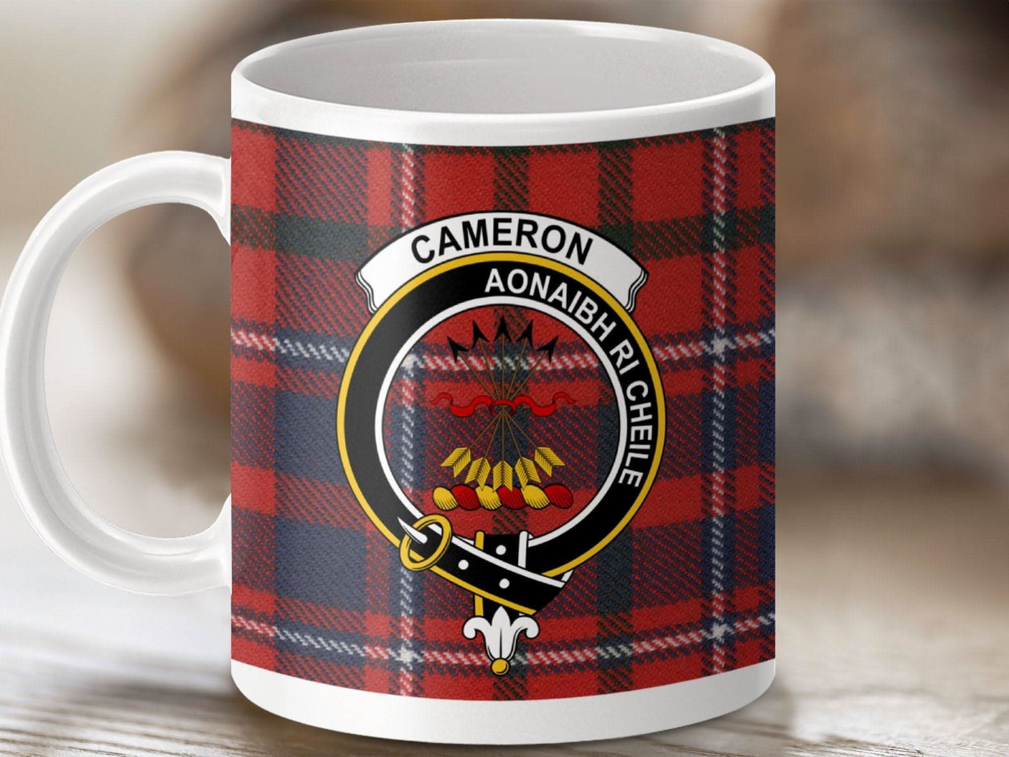 Cameron Clan Crest Tartan Wrapped Ceramic Mug product
