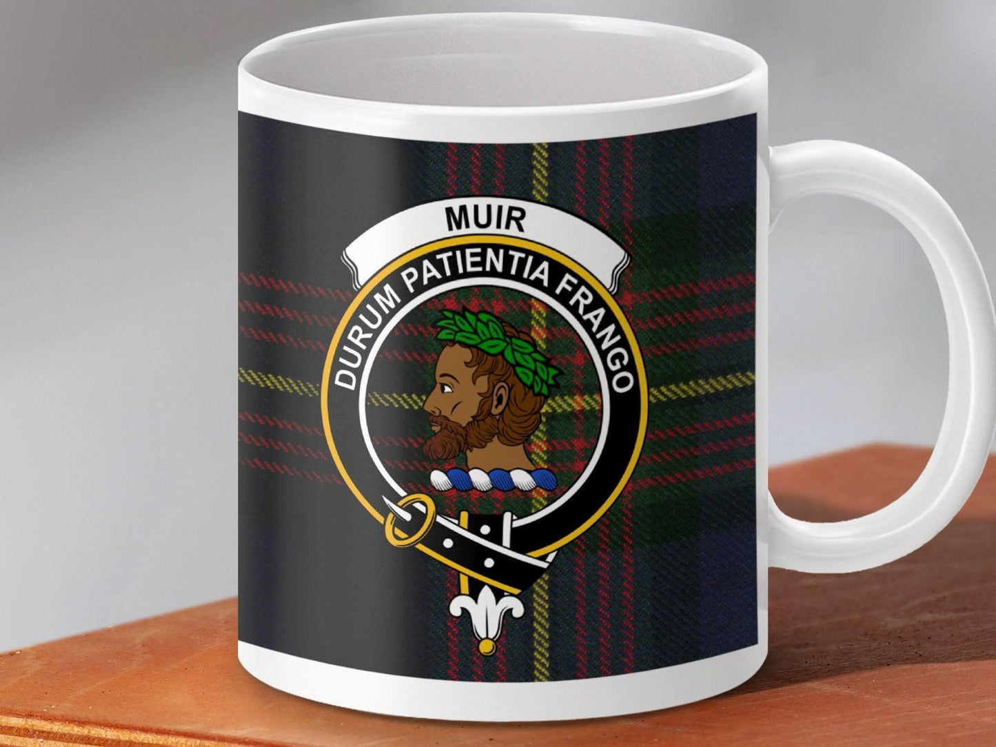 Muir Coat of Arms Clan Crest Plaid Pattern Mug product