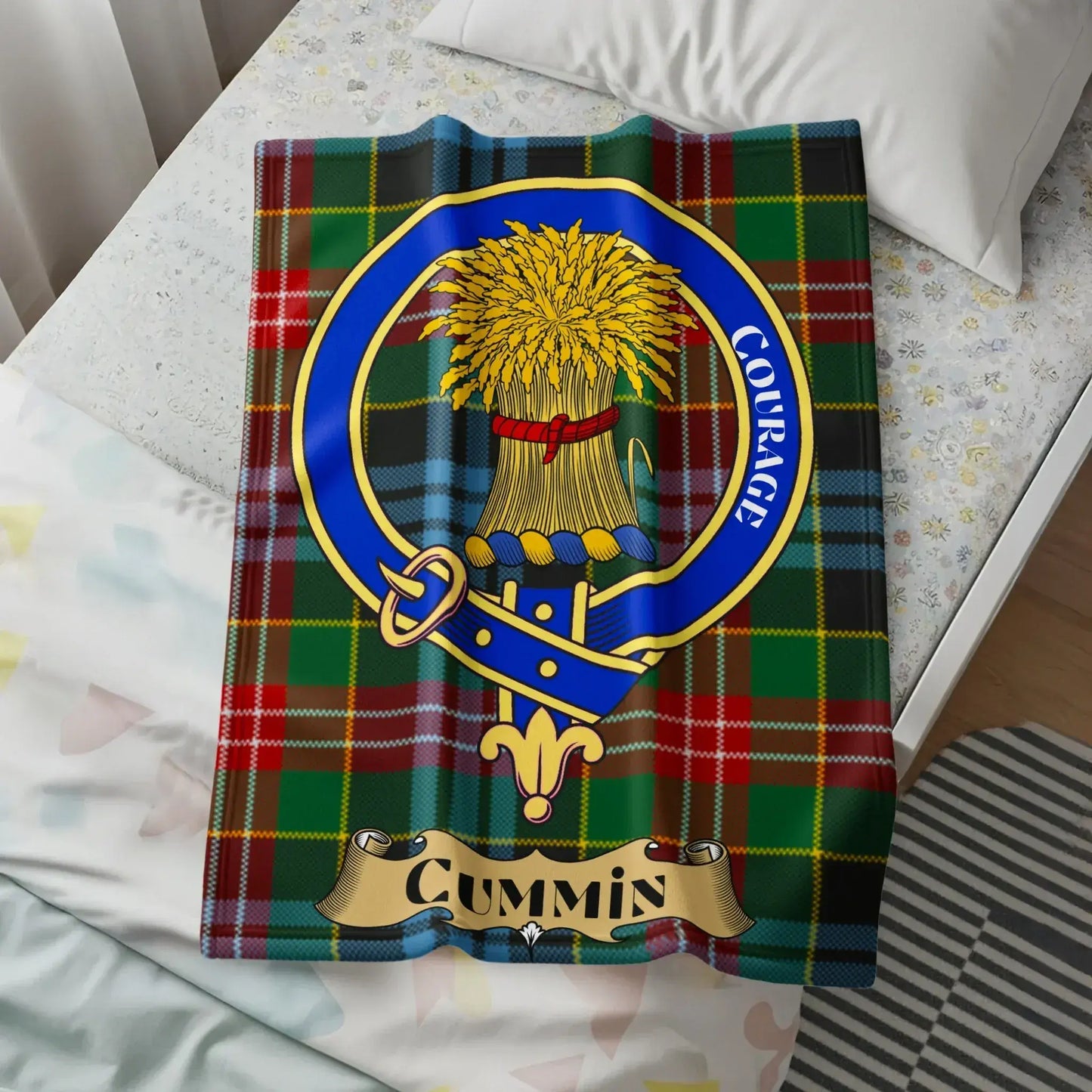 Courage Emblem Scottish Clan Themed Bedspread product