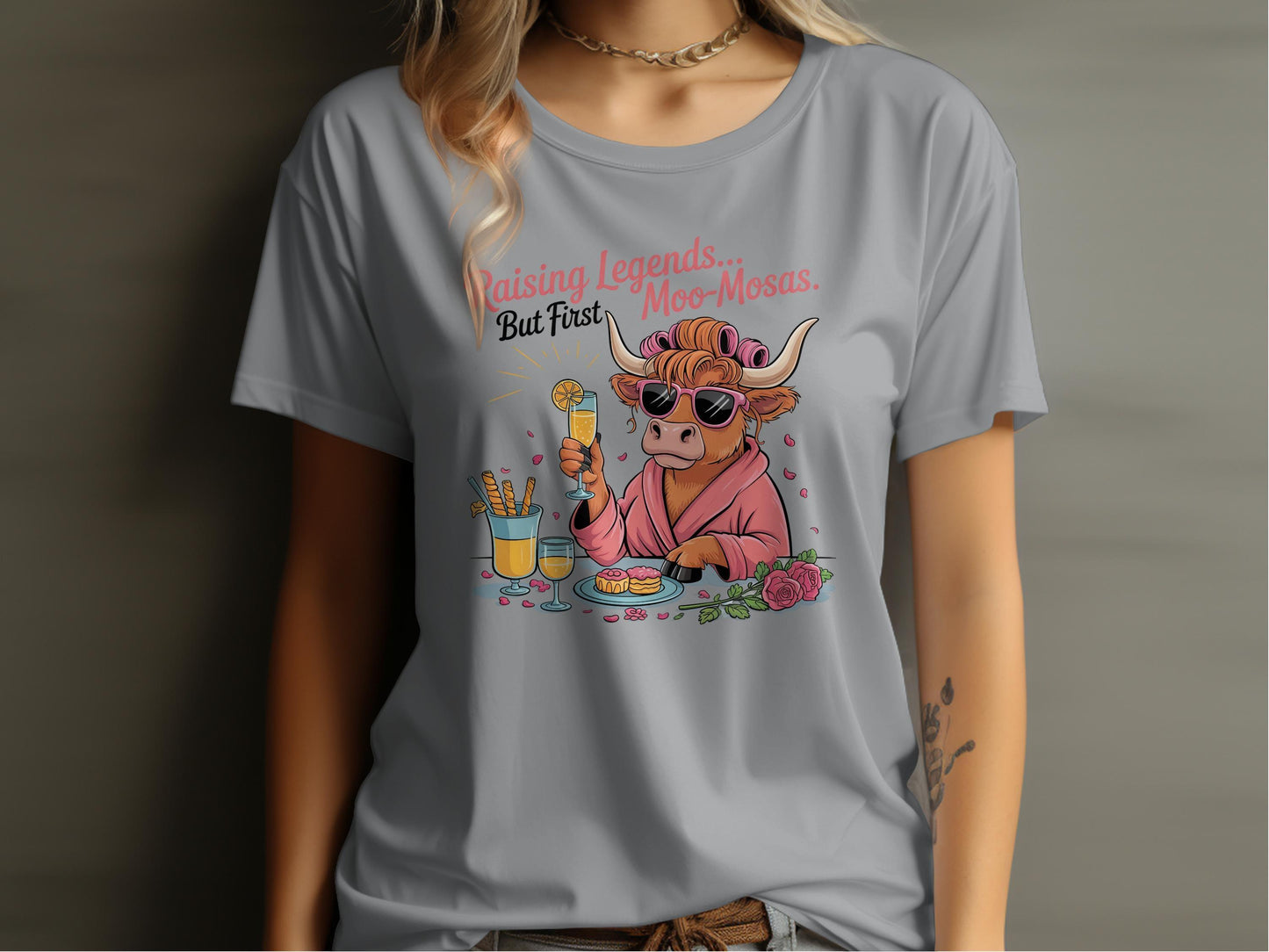 Raising Legends But First Moo-Mosas T-shirt product type