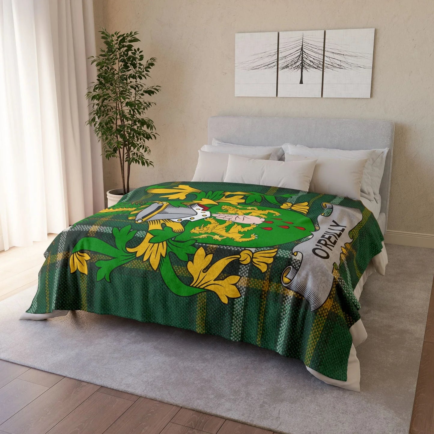 O'Reilly Surname Irish Coat Of Arms Tartan Blanket