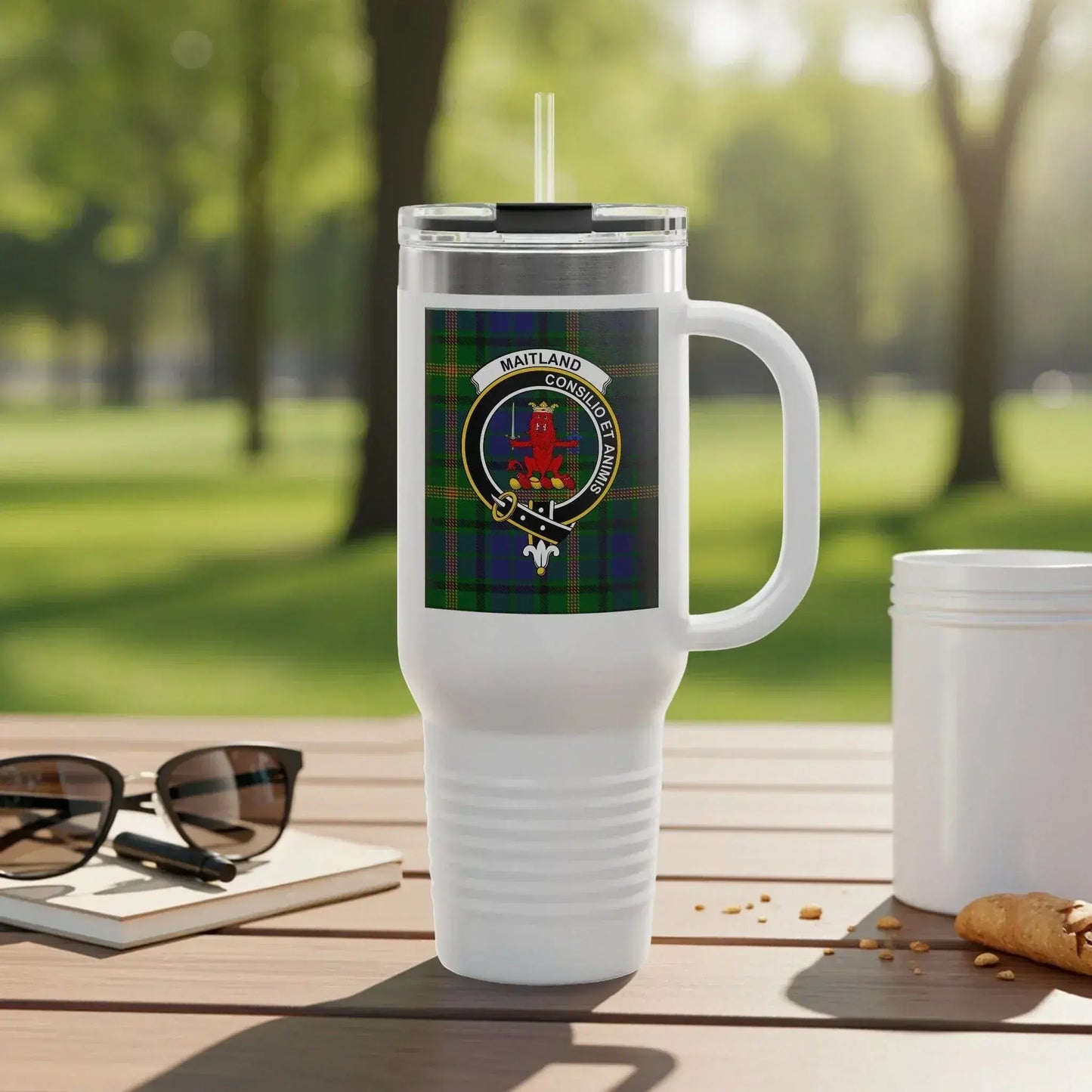 Maitland Crest Tartan Travel Mug Insulated Product