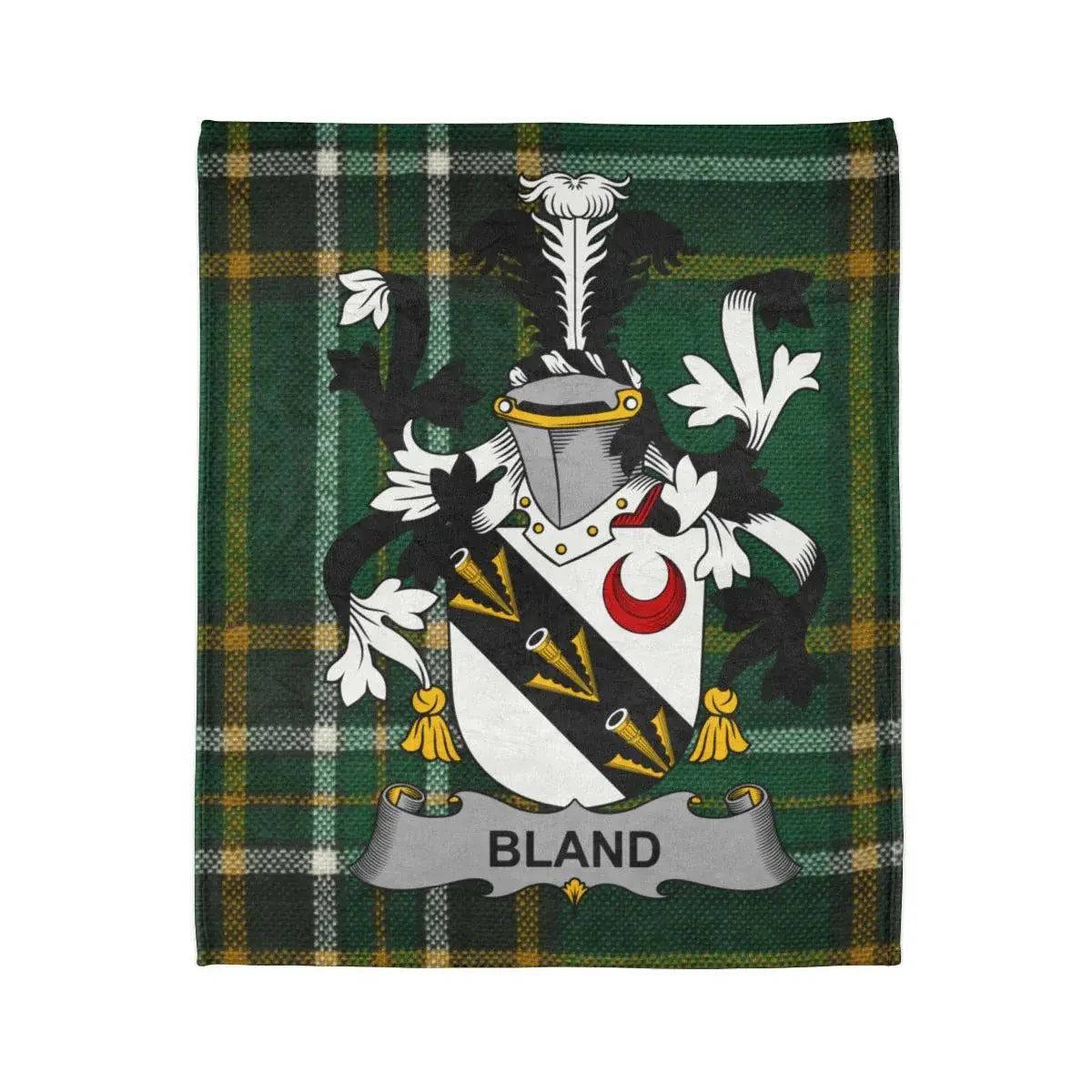 Bland Family Crest Tartan Design Blanket product