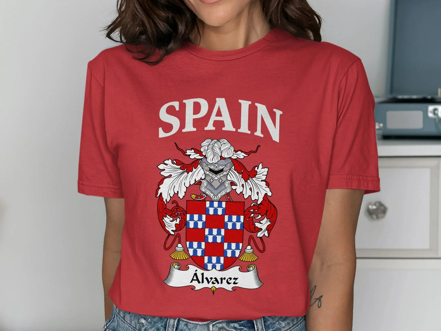 Spain Alvarez Family Crest Graphic T-Shirt product