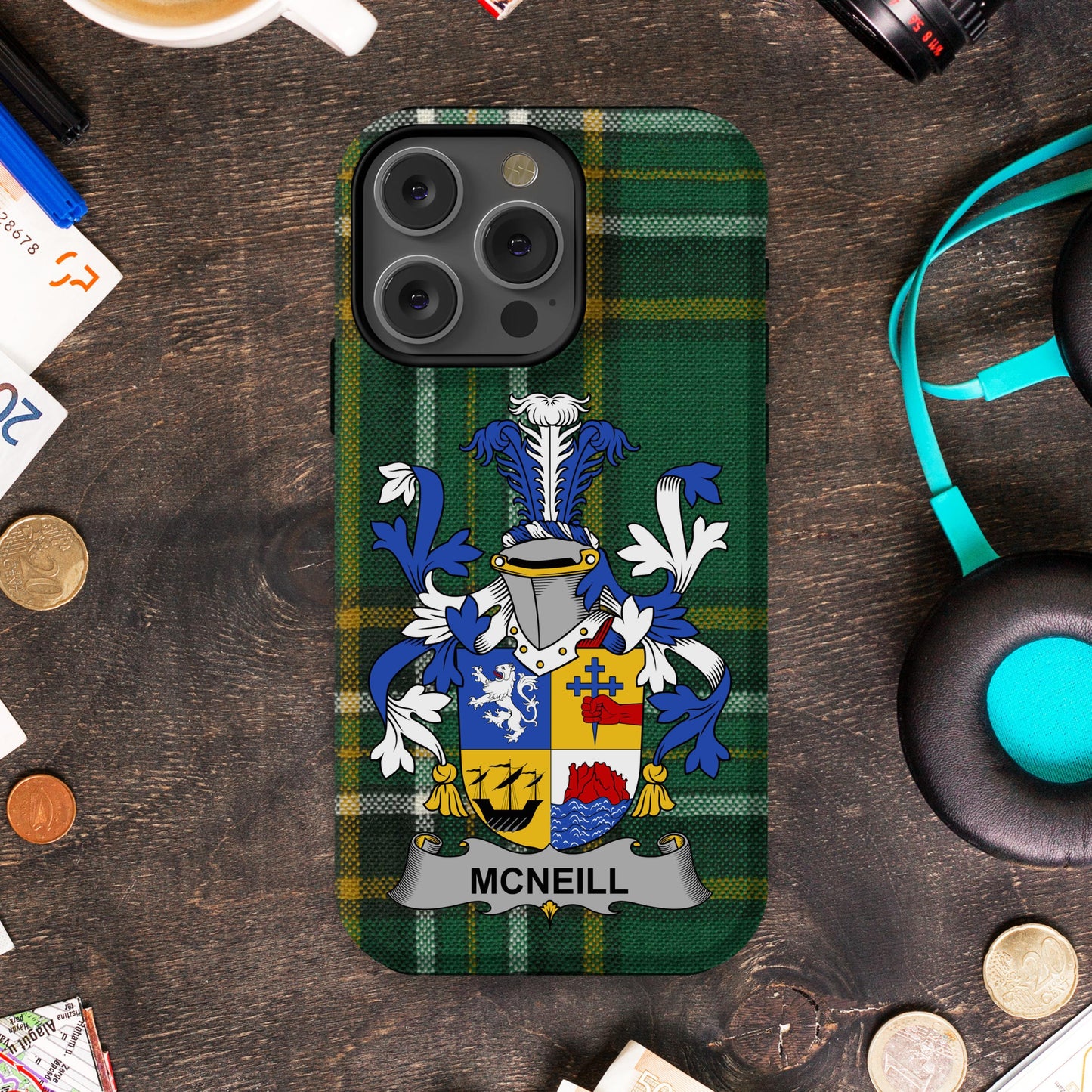 McNeill Irish Surname Crest Cell Phone Cover - Celtic Ancestry Gifts