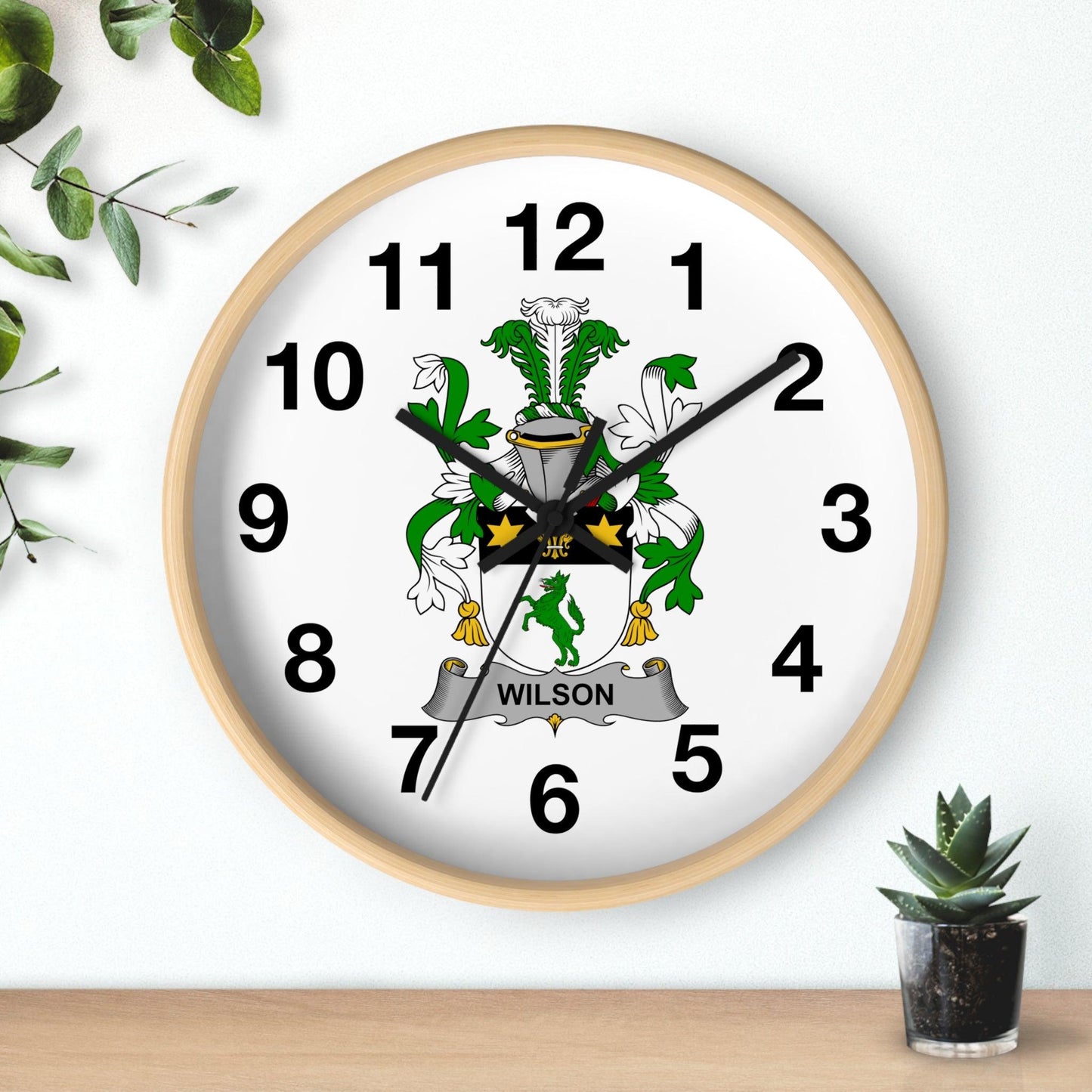 Custom Irish Coat of Arms Wall Clock - Celtic Ancestry Gifts