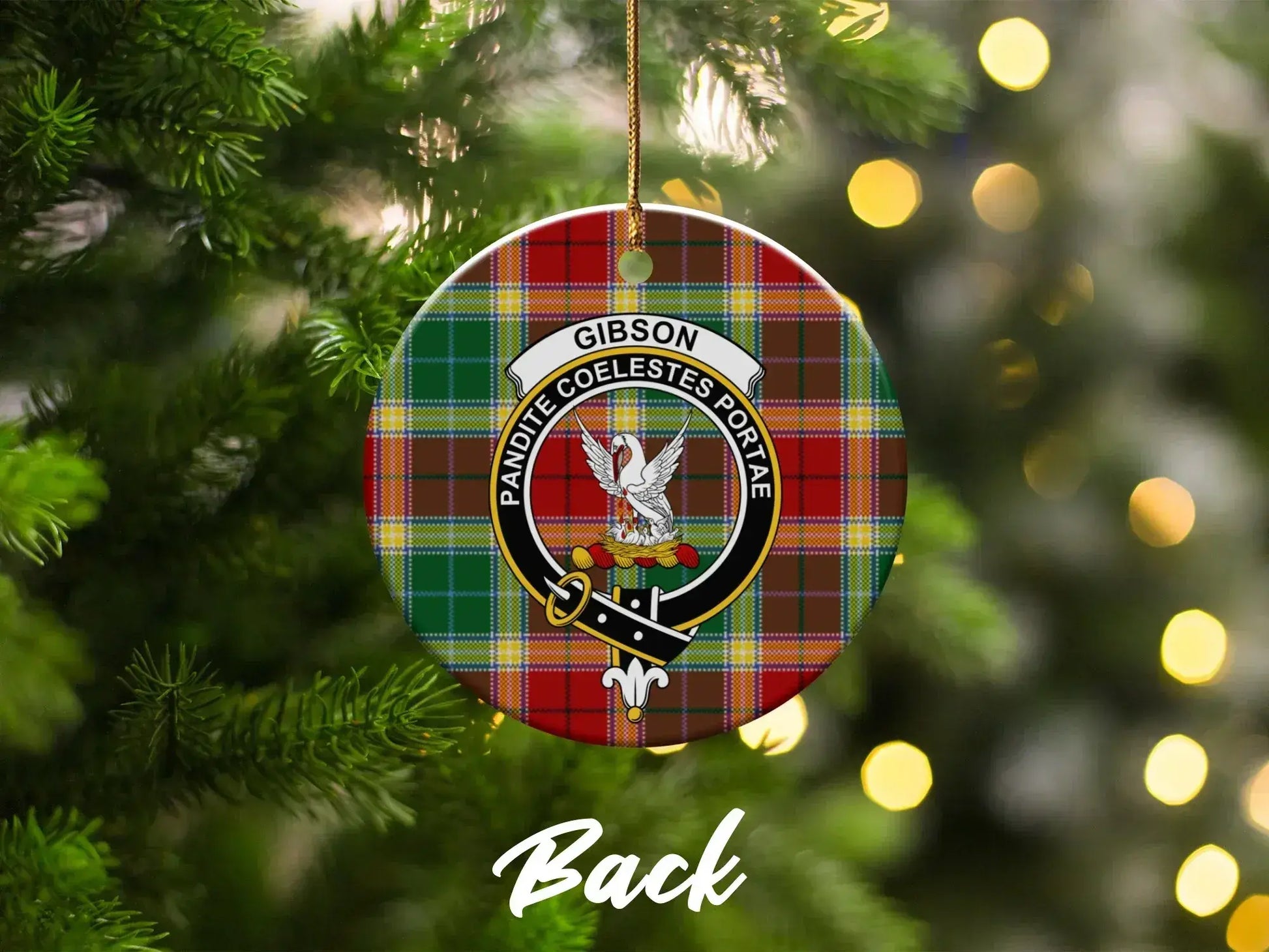 Gibson Clan Tartan Pattern Custom Ornament product