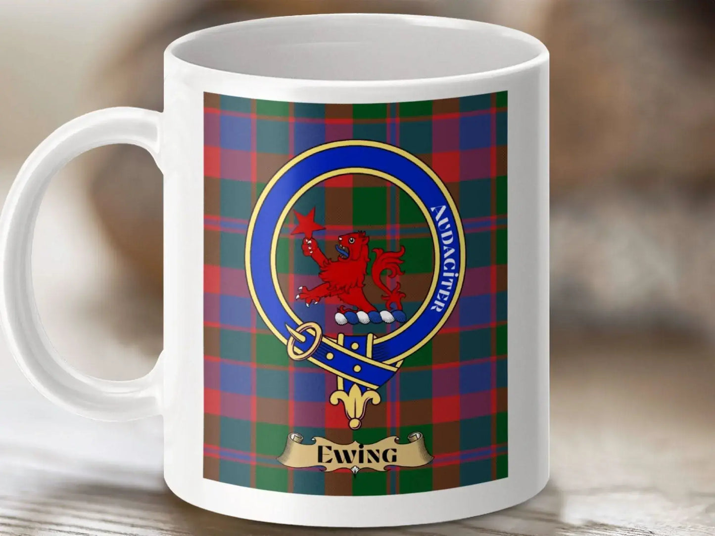 Scottish Clan Ewing Tartan Pattern Mug product