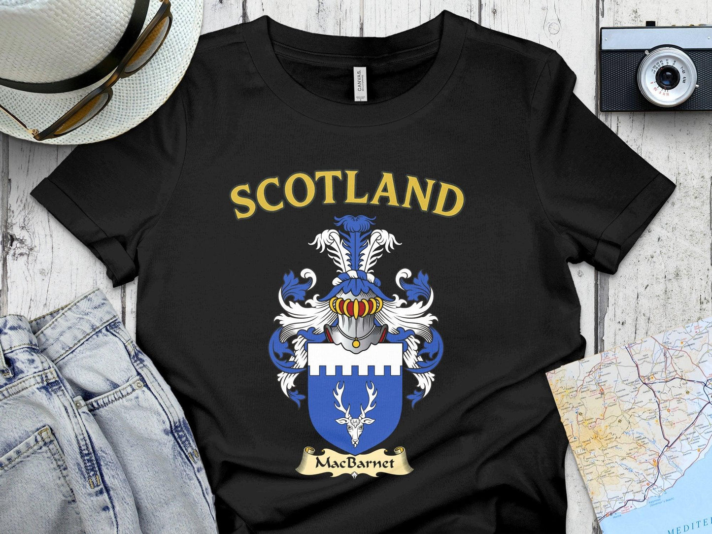 MacBarnet Clan Family Crest Scotland T-Shirts - Celtic Ancestry Gifts
