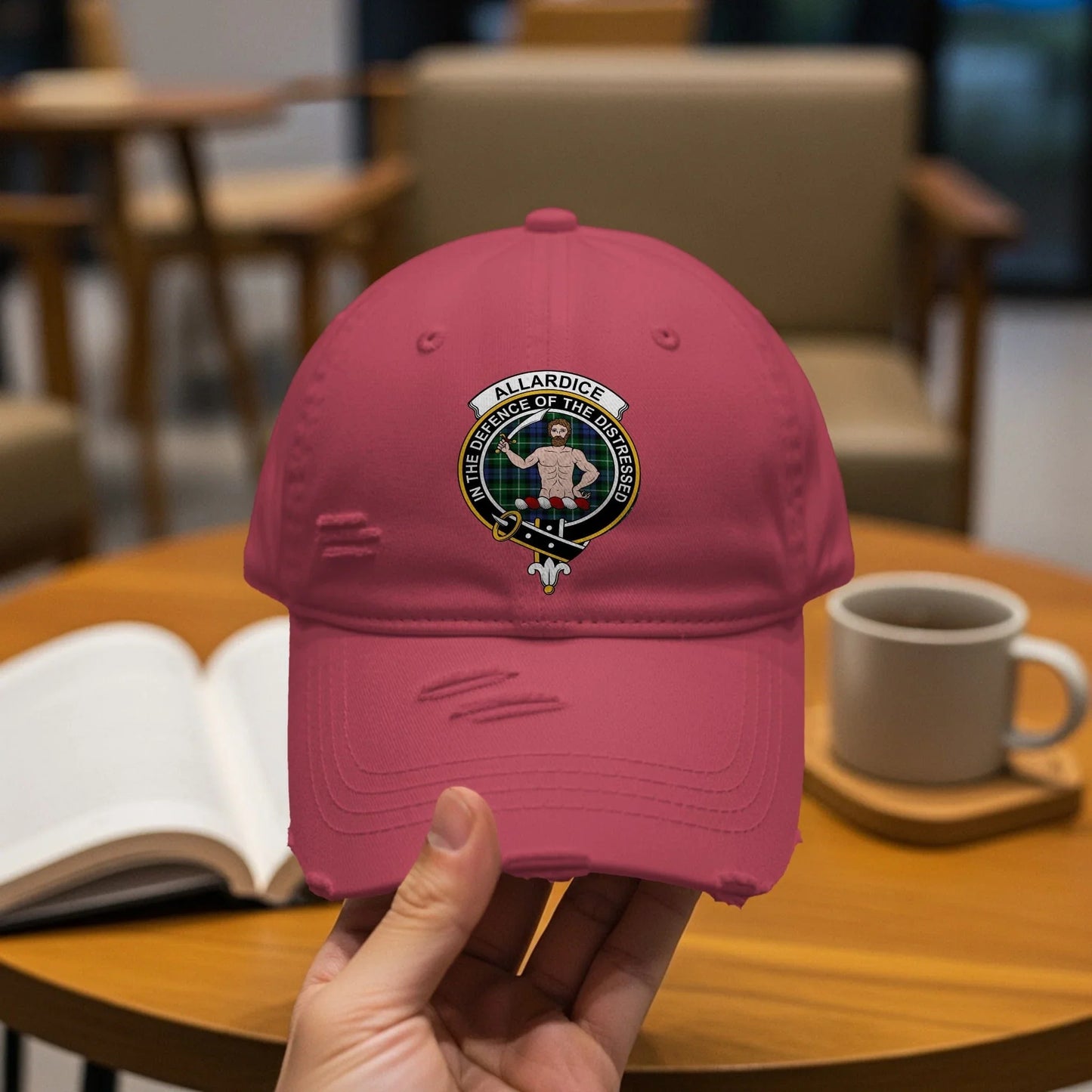 Vintage Pink Embroidered Distressed Look Cap product
