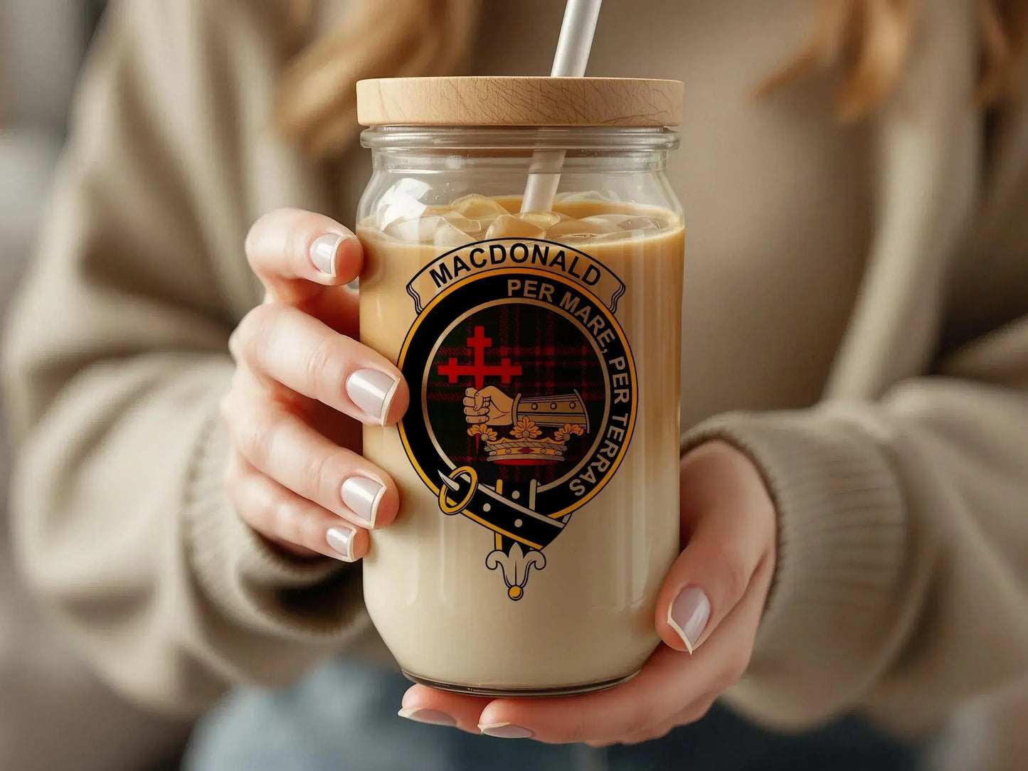 Macdonald Clan Crest Mason Jar Tumbler product