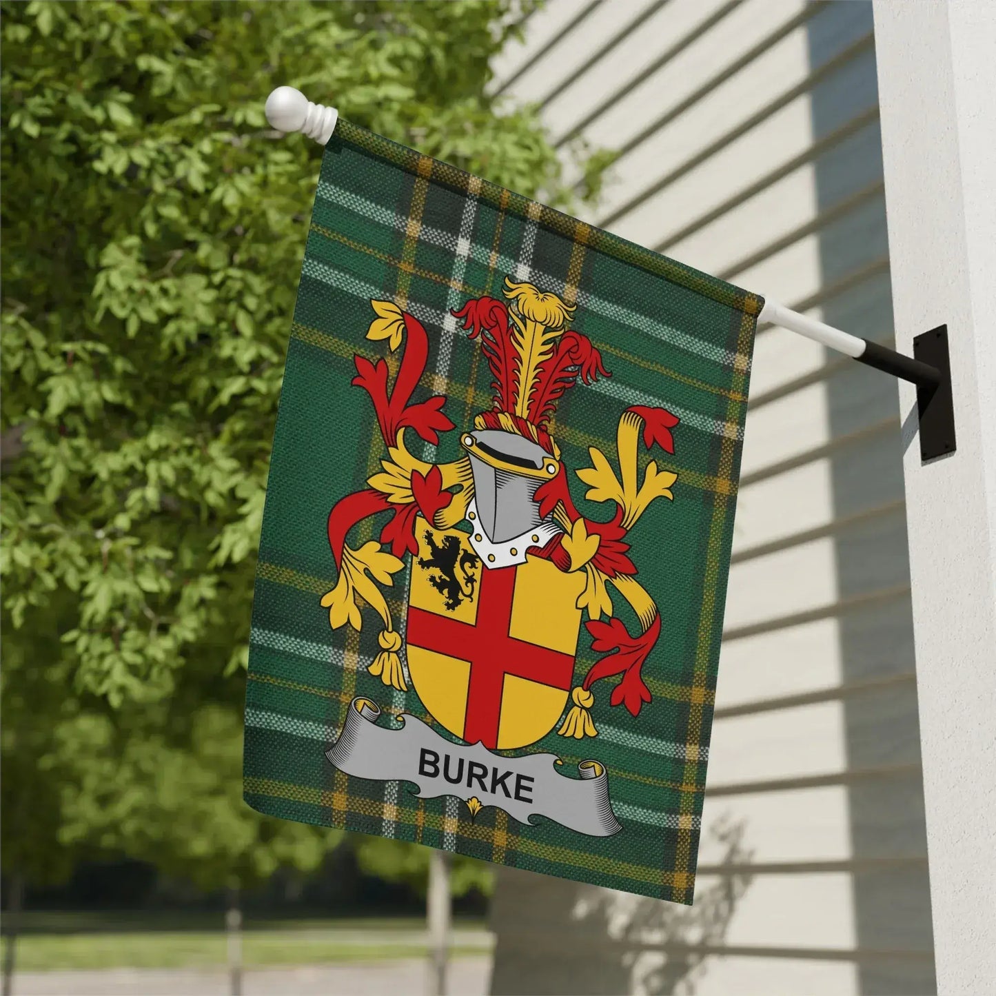 Burke Family Crest Garden Flag Medieval Product