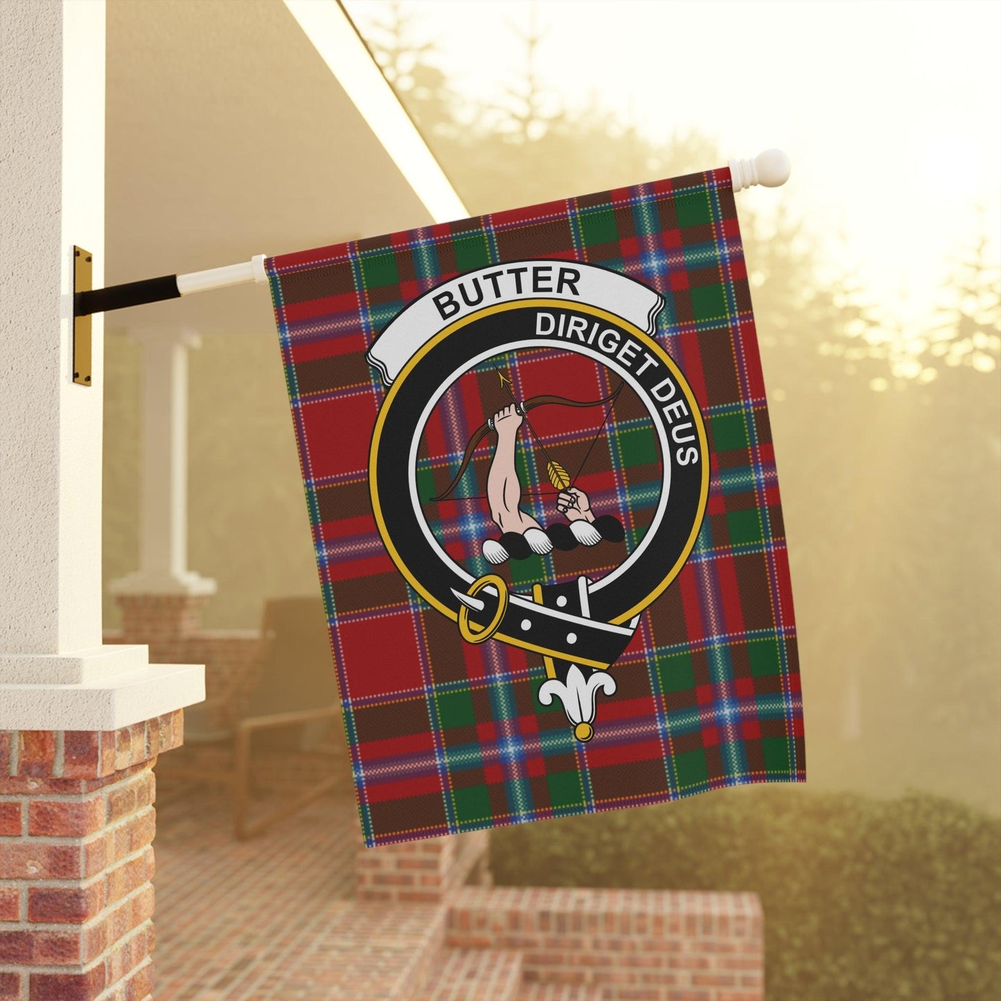 Butter Clan Scottish Tartan Garden Flag - Celtic Ancestry Gifts