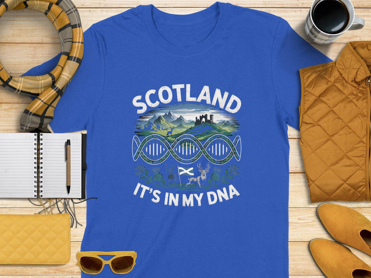 Scenic Highland Scotland It's In My DNA T-Shirt - Celtic Ancestry Gifts