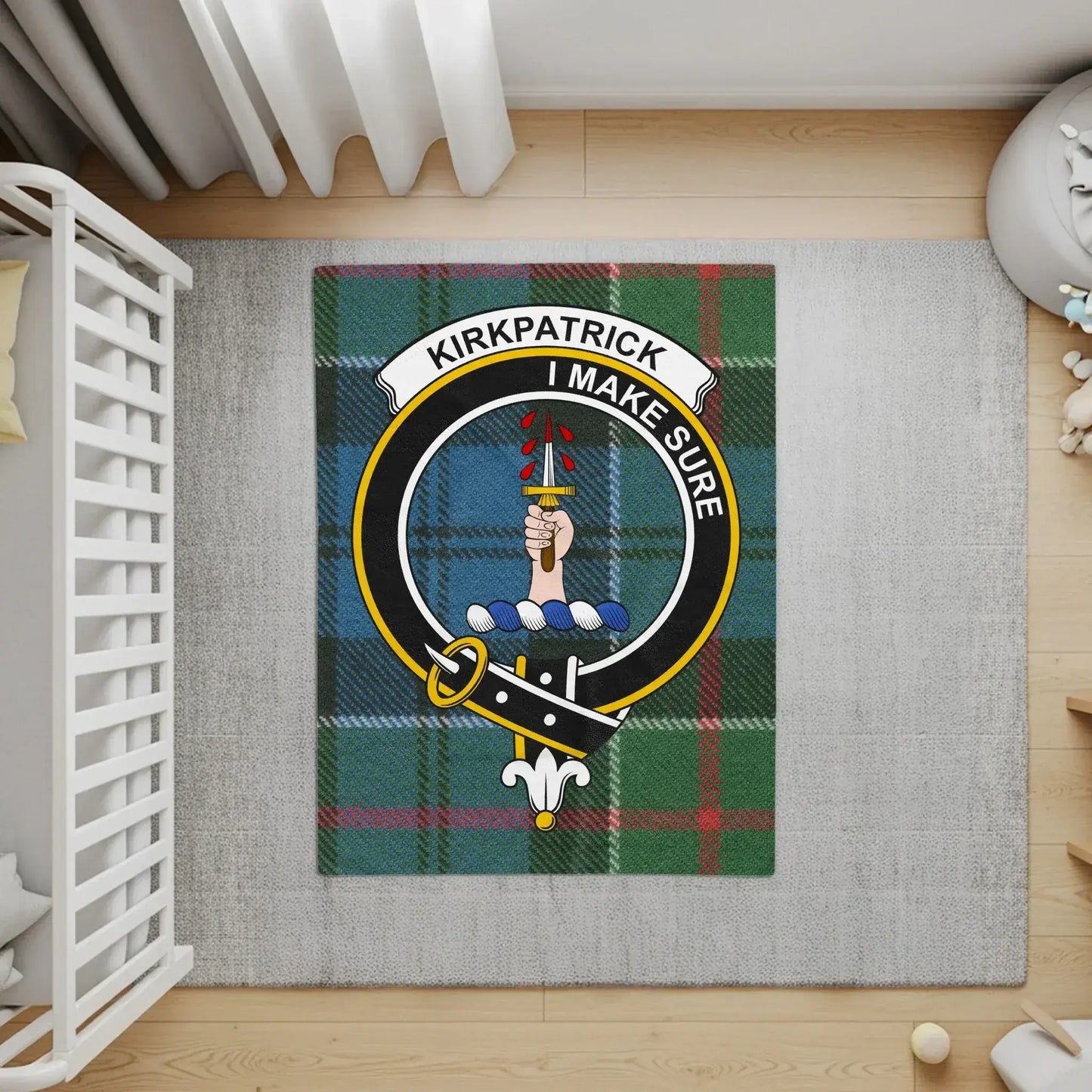 Kirkpatrick I Make Sure Clan Crest Tartan Rug product