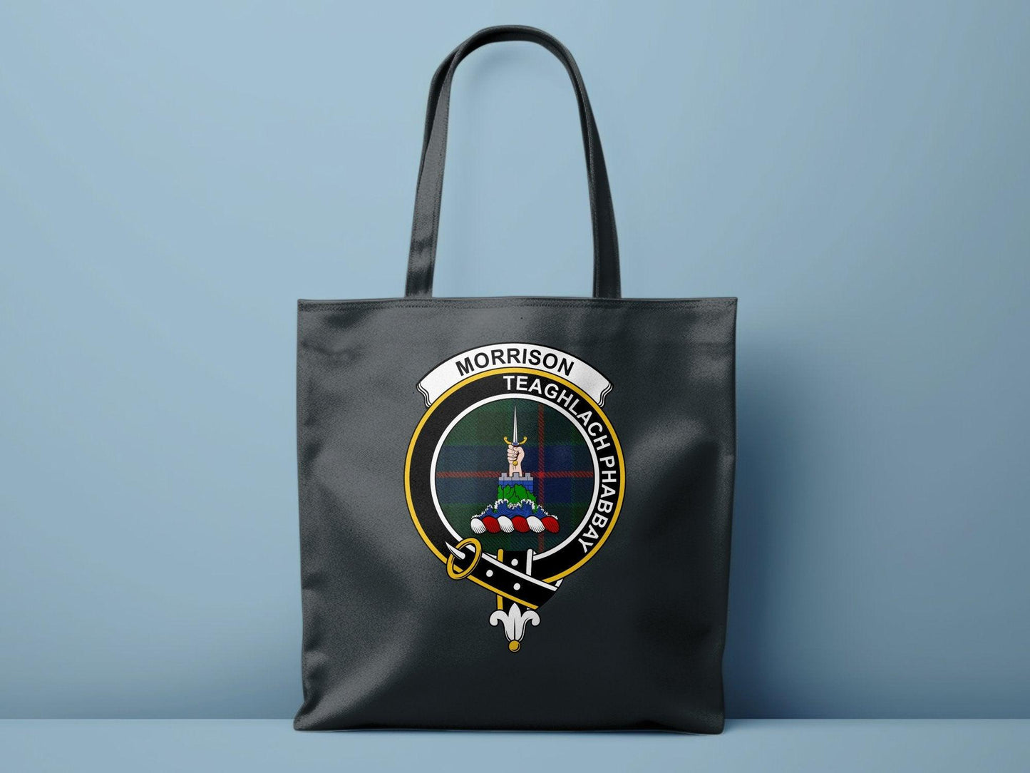 Morrison Scottish Clan Crest Tote Bags - Celtic Ancestry Gifts