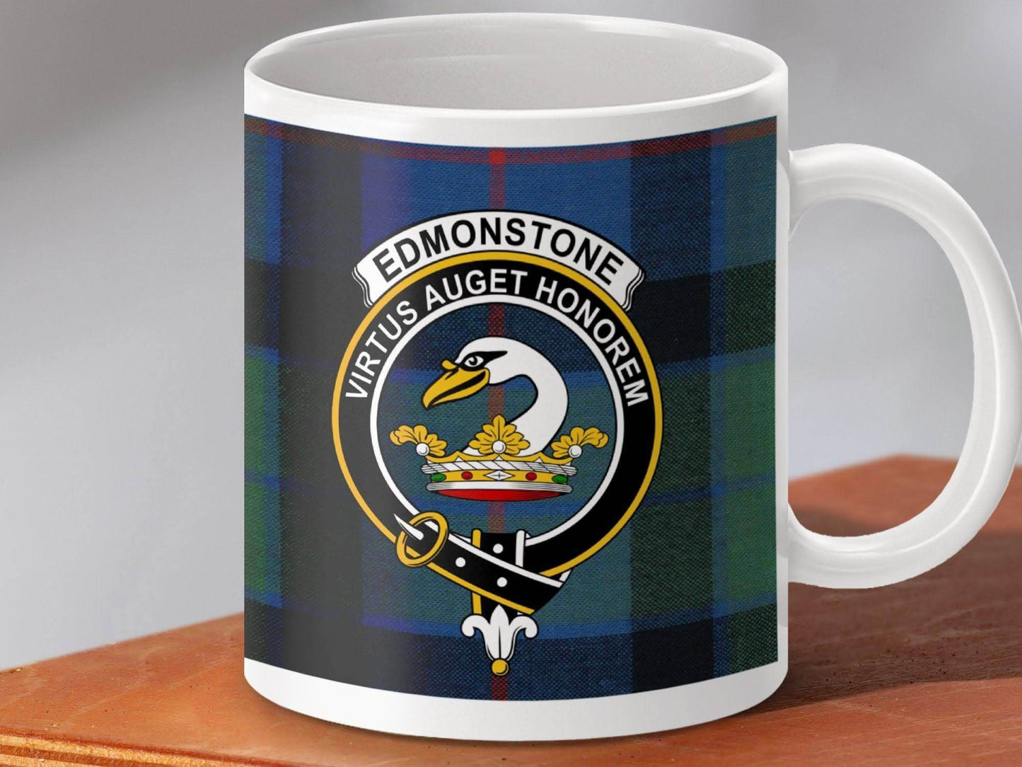 Edmonstone Virtus Auget Honorem Plaid Design Mug product type