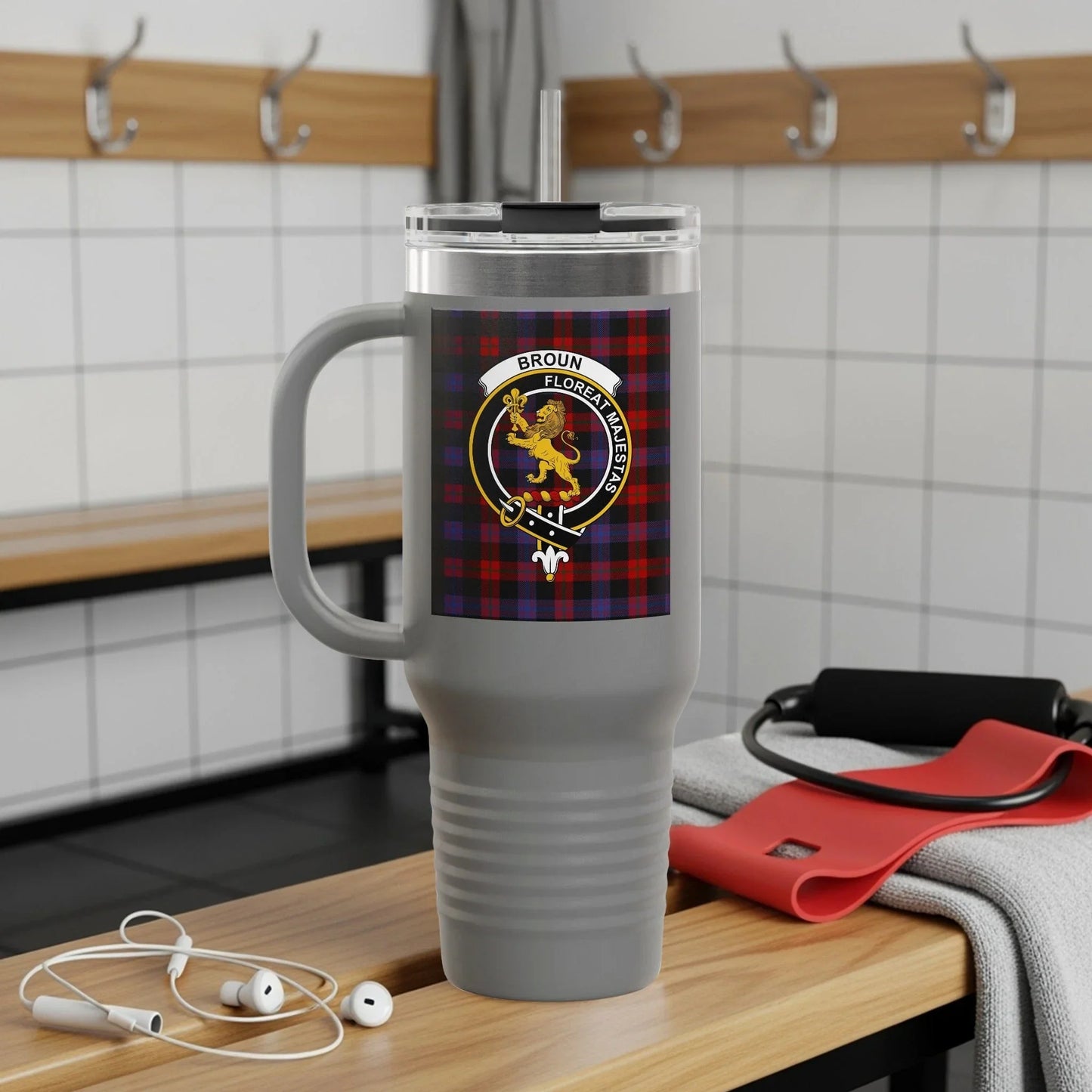 Highland Clan Crest Travel Mug with Handle product type