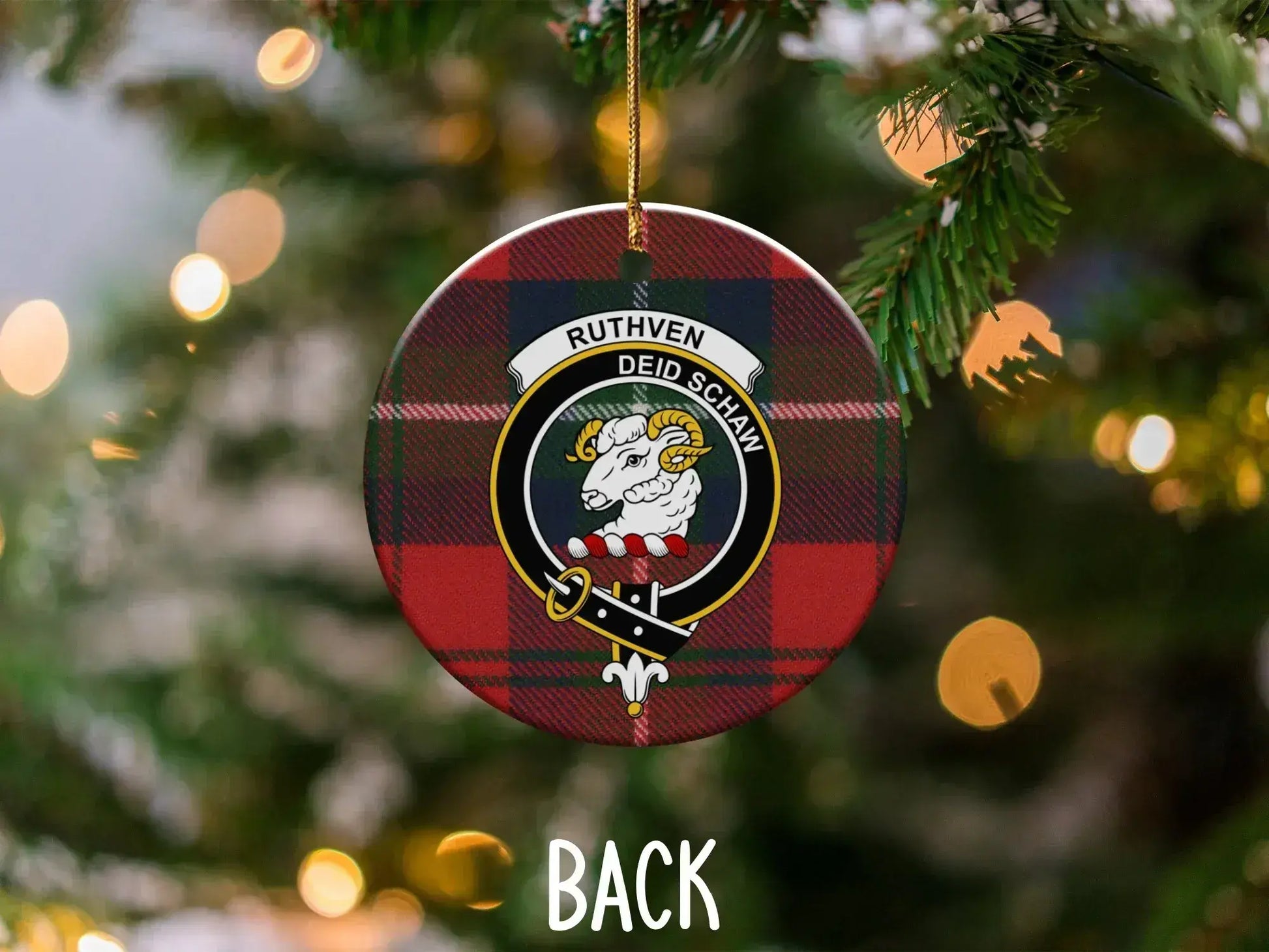 Clan Crest Personalized Christmas Ornament product