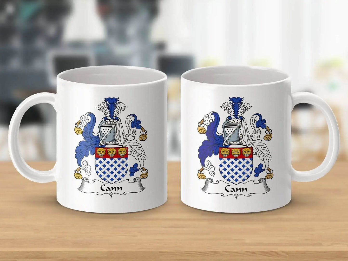 Cann Surname Irish Coat Arms Family Crest Graphic Mug - Celtic Ancestry Gifts