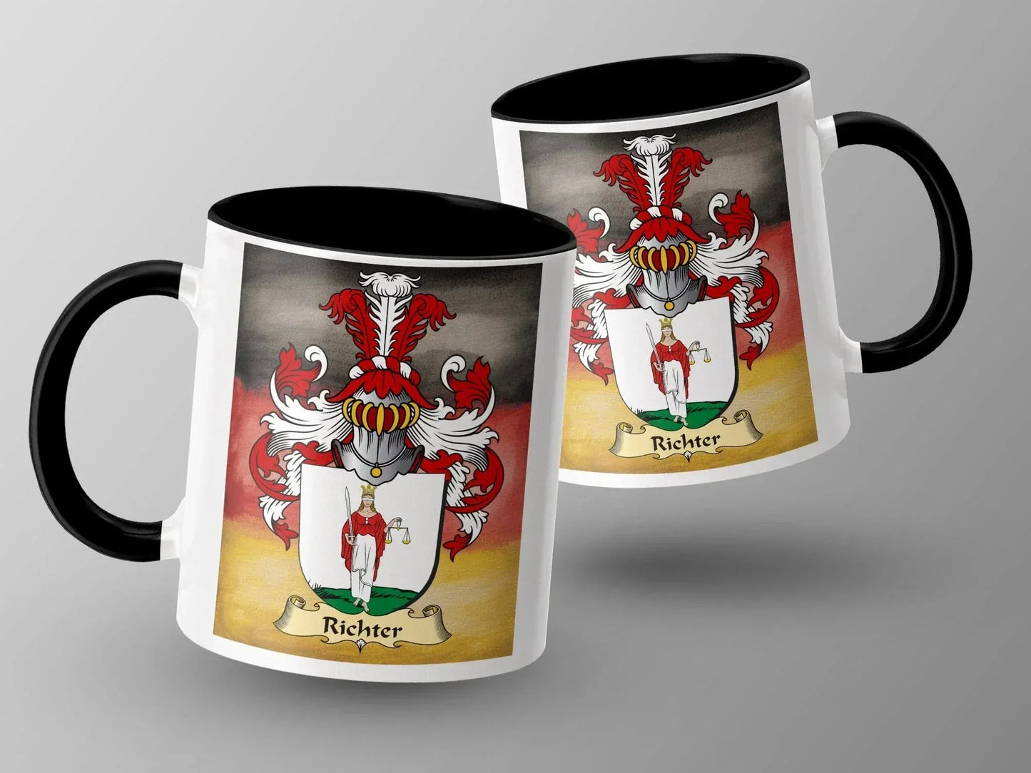 Family Crest Richter Design Black Handle Mug product type