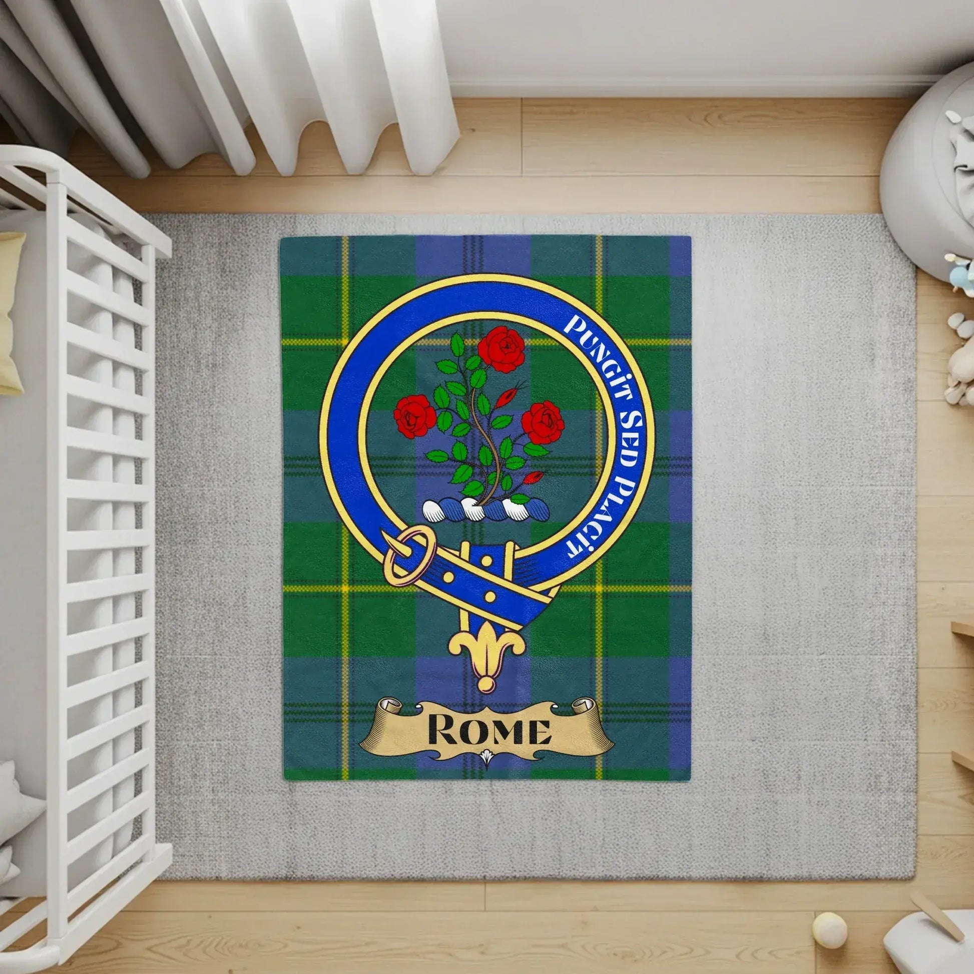 Pungit Sed Placit Rome Scotland Tartan Print Rug Product