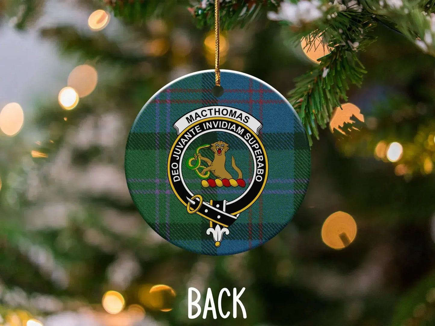 MacThomas Clan Crest Tartan Christmas Ornament product
