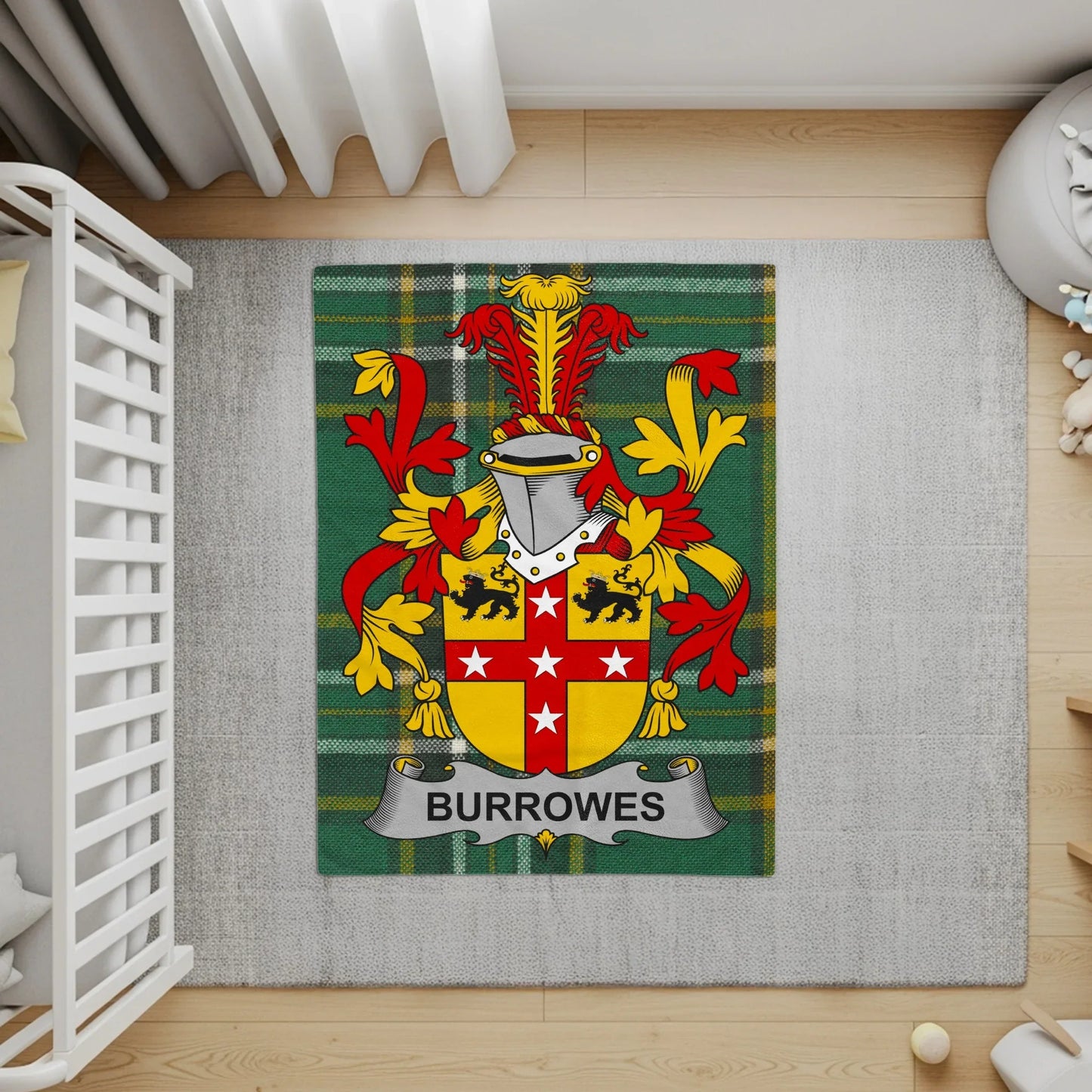 Personalized Burrowes Family Crest Design Rug product