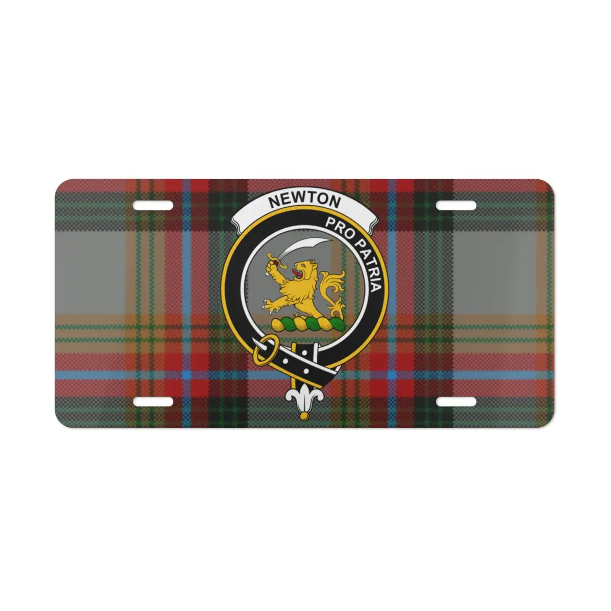 Newton Pro Patria Scottish Plaid Design License Plate product