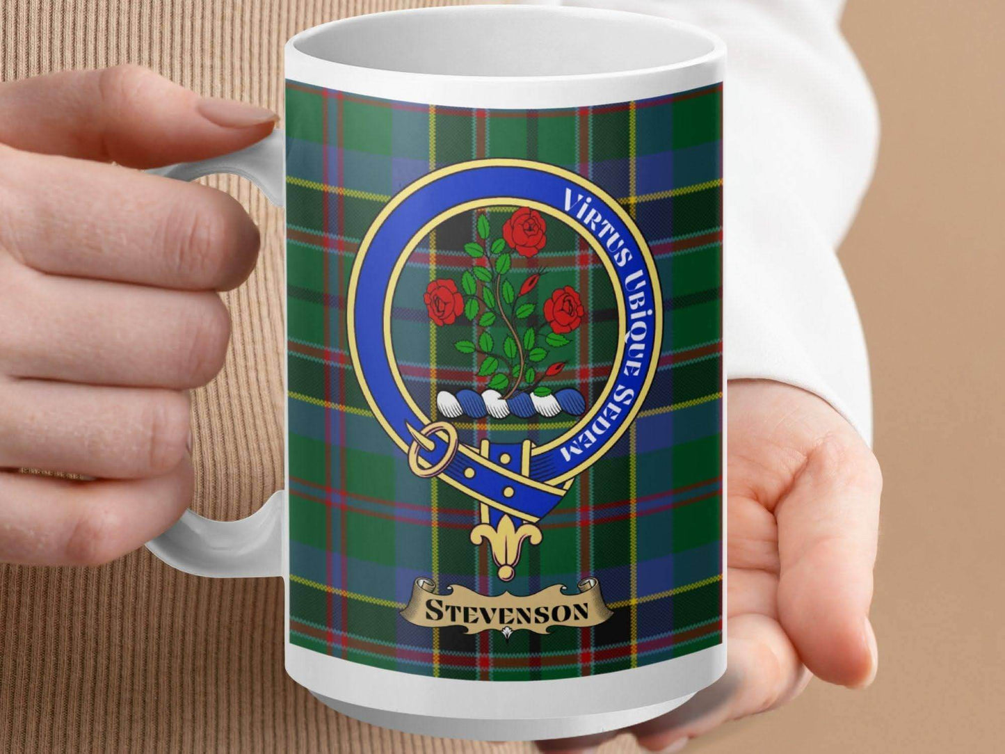 Stevenson Clan Crest Tartan Mug Scottish Heritage product