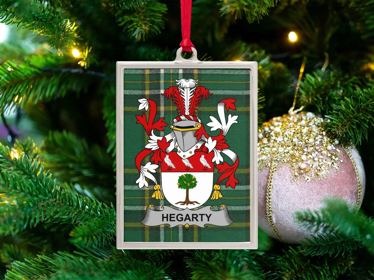 Hegarty Family Crest Christmas Tree Ornament product