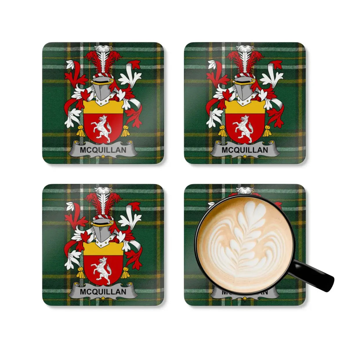 McQuillan Family Crest Square Coasters product type