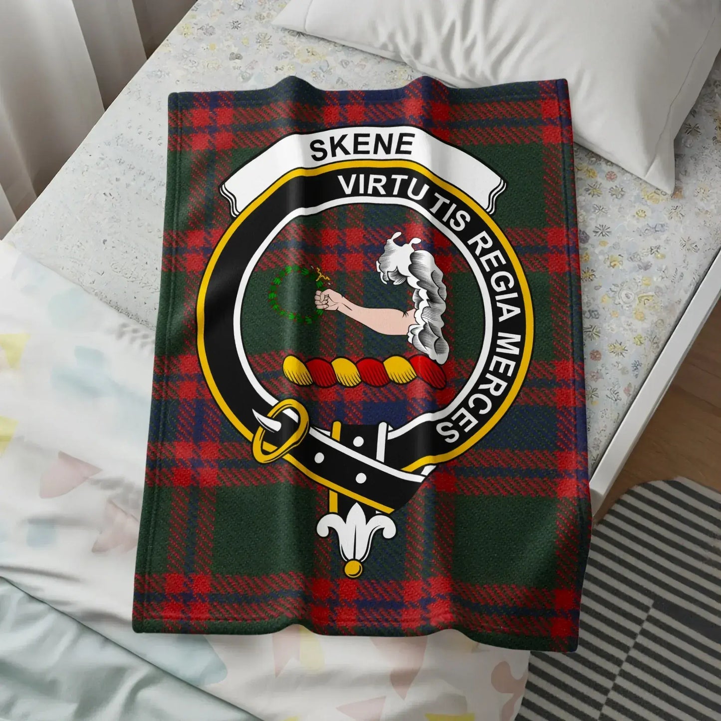 Scottish Clan Skene Tartan Design blanket product type
