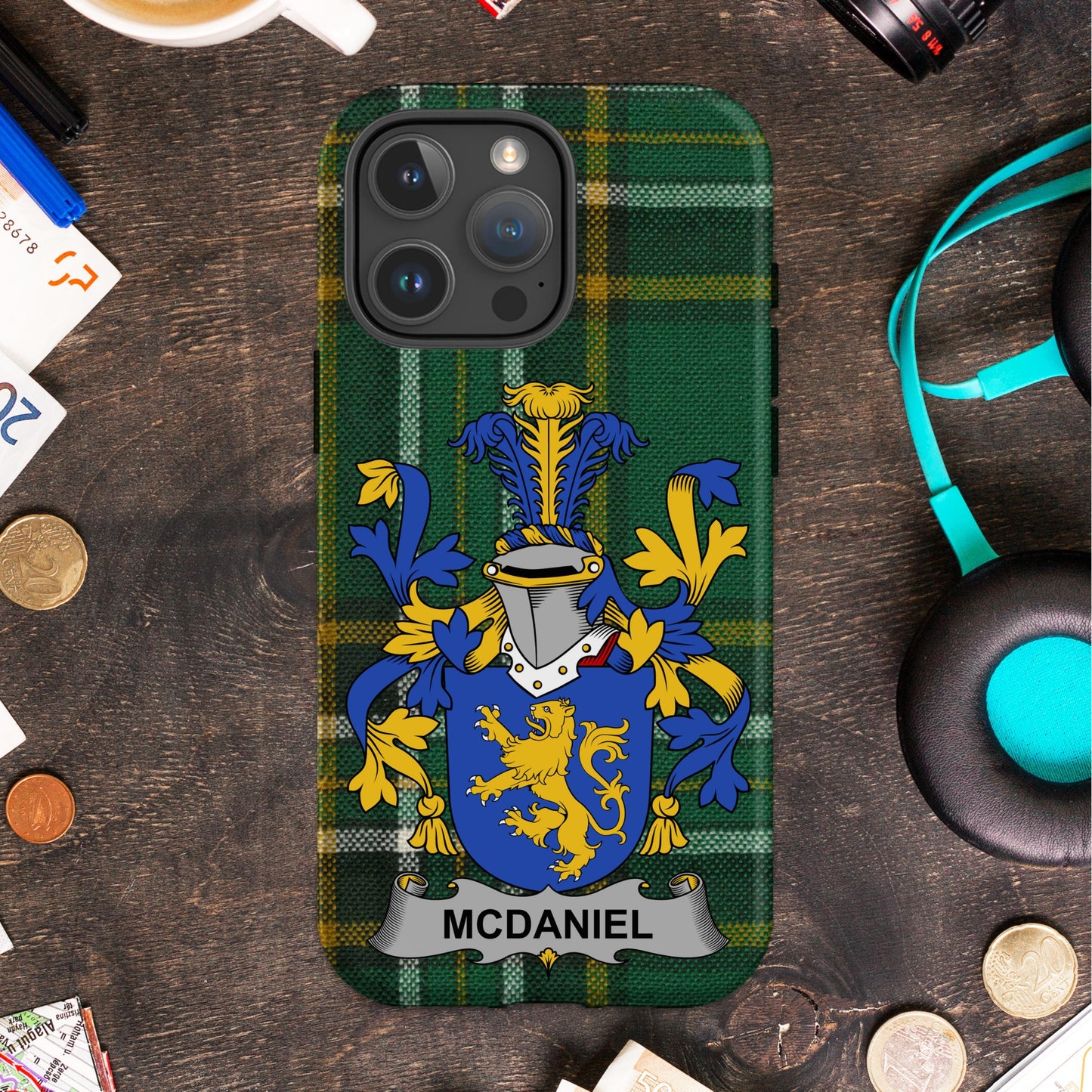 Custom Family Crest Plaid Pattern Phone Case product