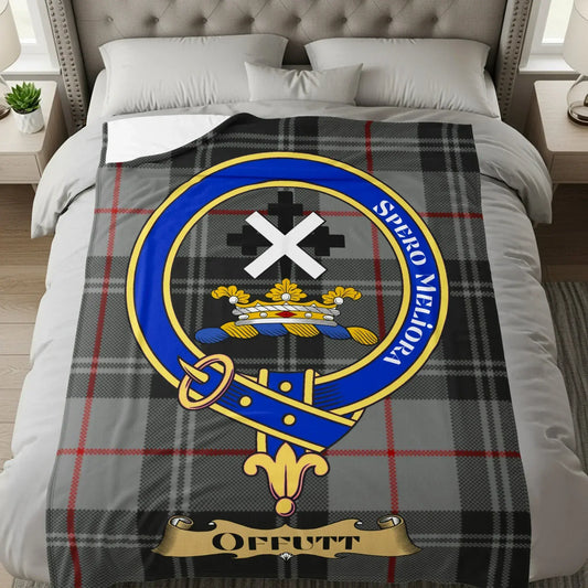 Spero Meliora Offutt Coat of Arms Plaid Blanket product