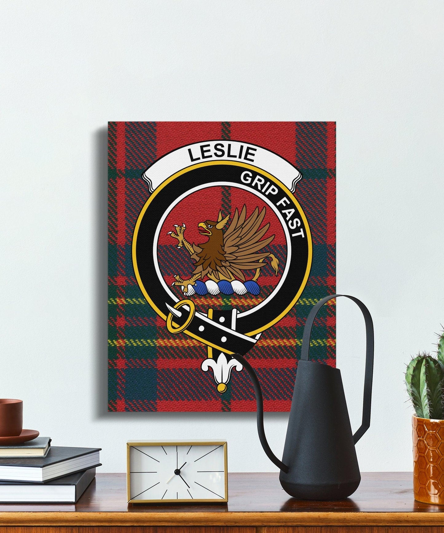 Scottish Clan Leslie Crest Wall Art Canvas product