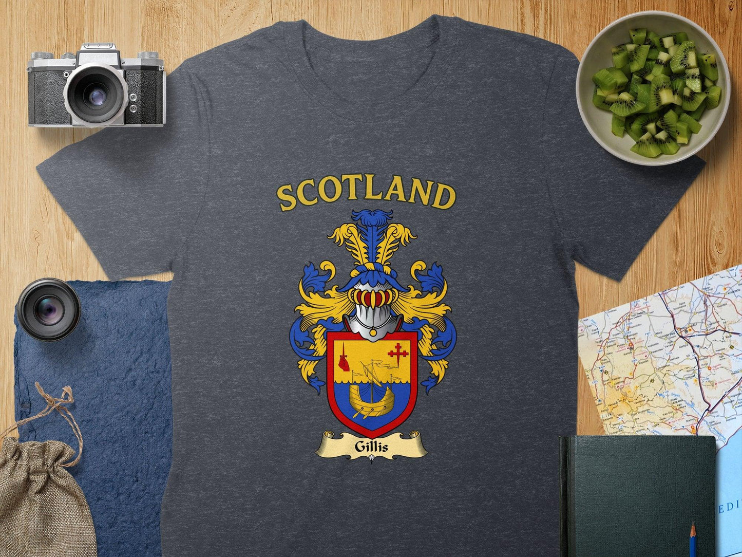 Scotland Gillis Coat of Arms Family Crest T-shirt product