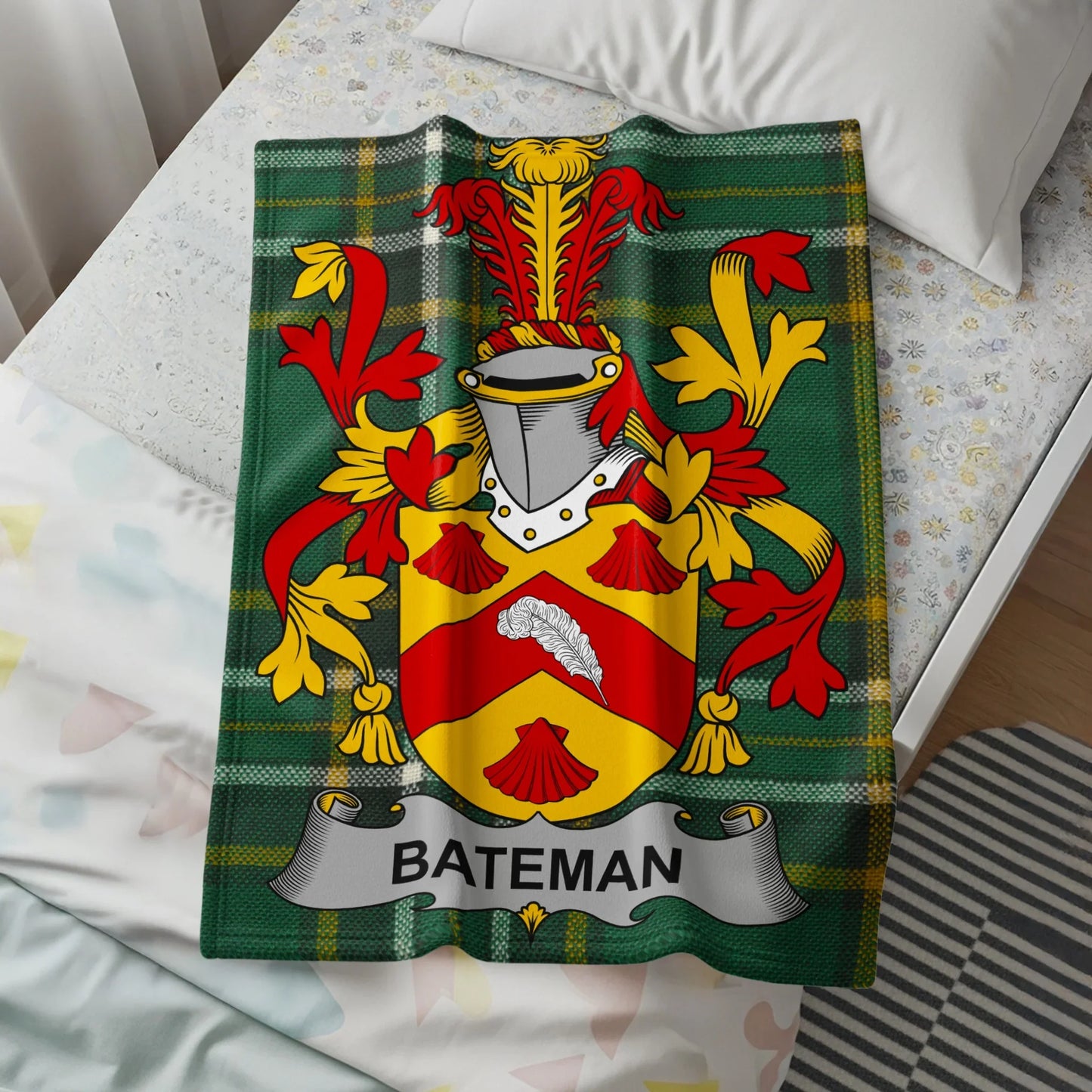Bateman Family Crest Decorative Blanket product