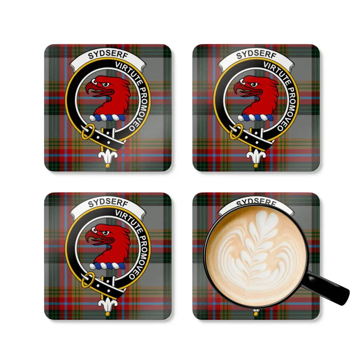 Clan Crest Coasters Set of Four Unique Drinkware product type