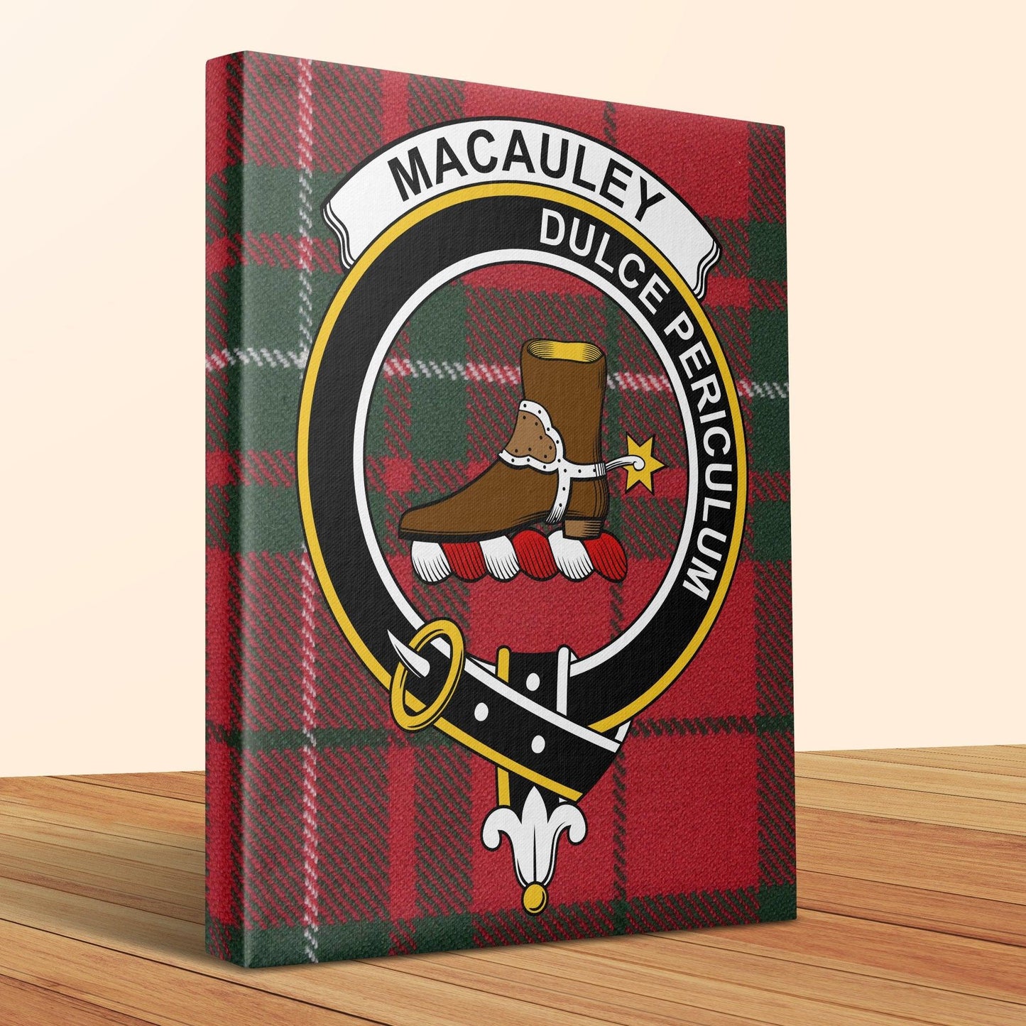 MacAuley Clan Tartan Plaid Print Wrapped Canvas product