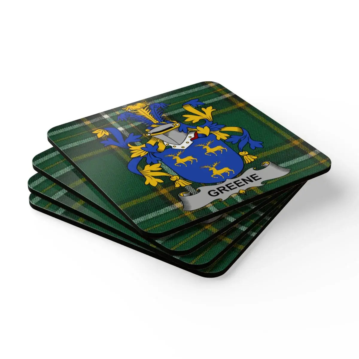 Custom Family Crest Tartan Coaster Set product type