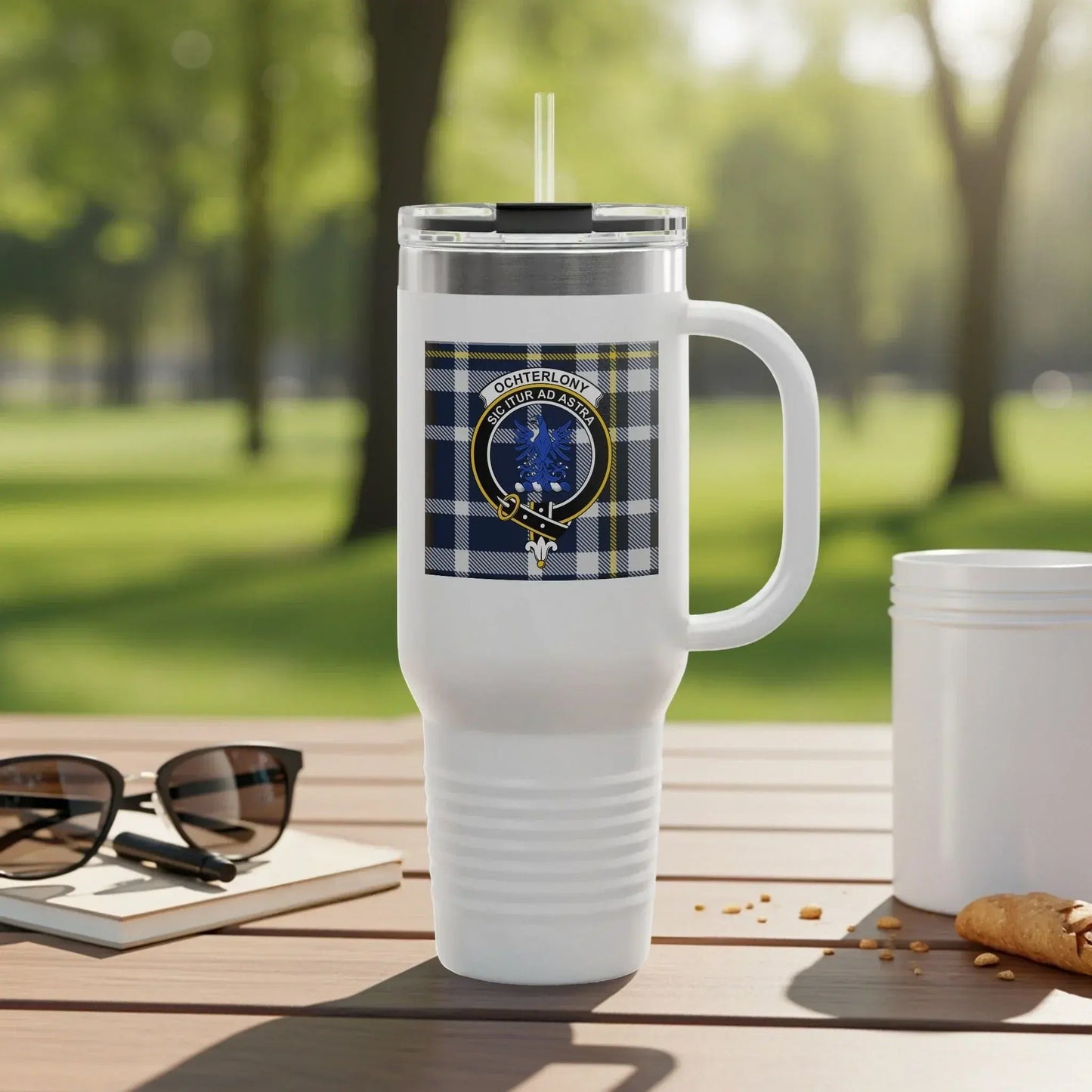 Scotland Clan Crest Blue Plaid Large Tumbler product