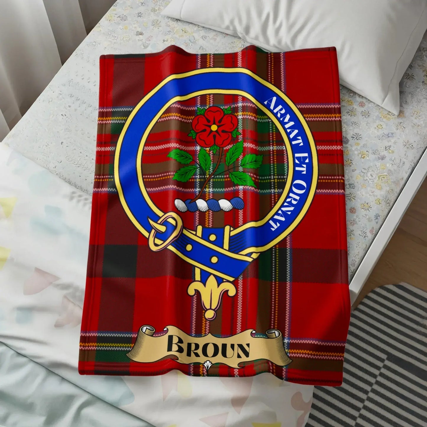 Unique Personalized Red Tartan Blanket product
